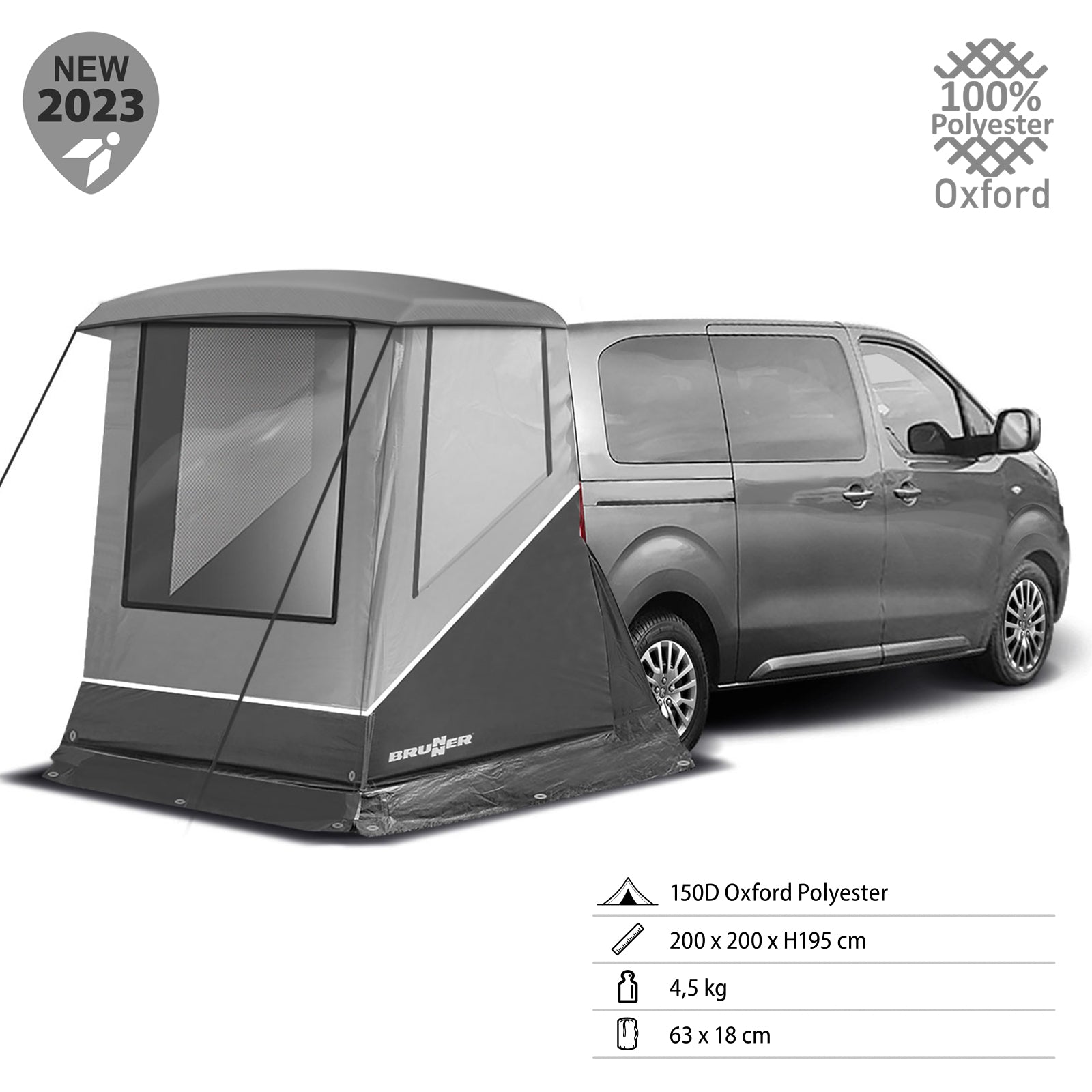 BRUNNER rear tent Escape Mini Camper Bus Front Tent SUV Car Rear Flap Camping
