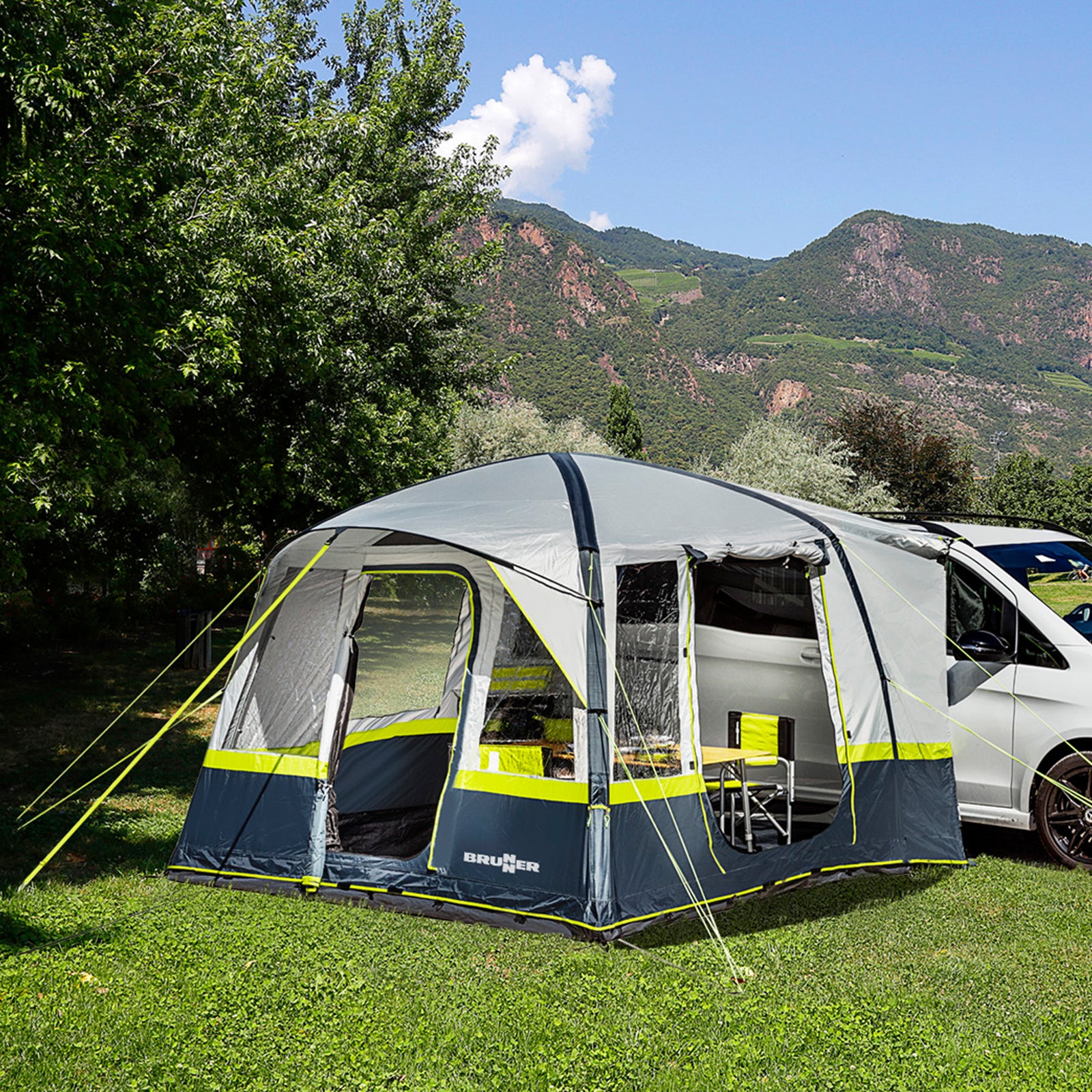 BRUNNER Bus Vorzelt Trouper 2 Air Camping Zelt Auto Luftzelt Van Aufblasbar