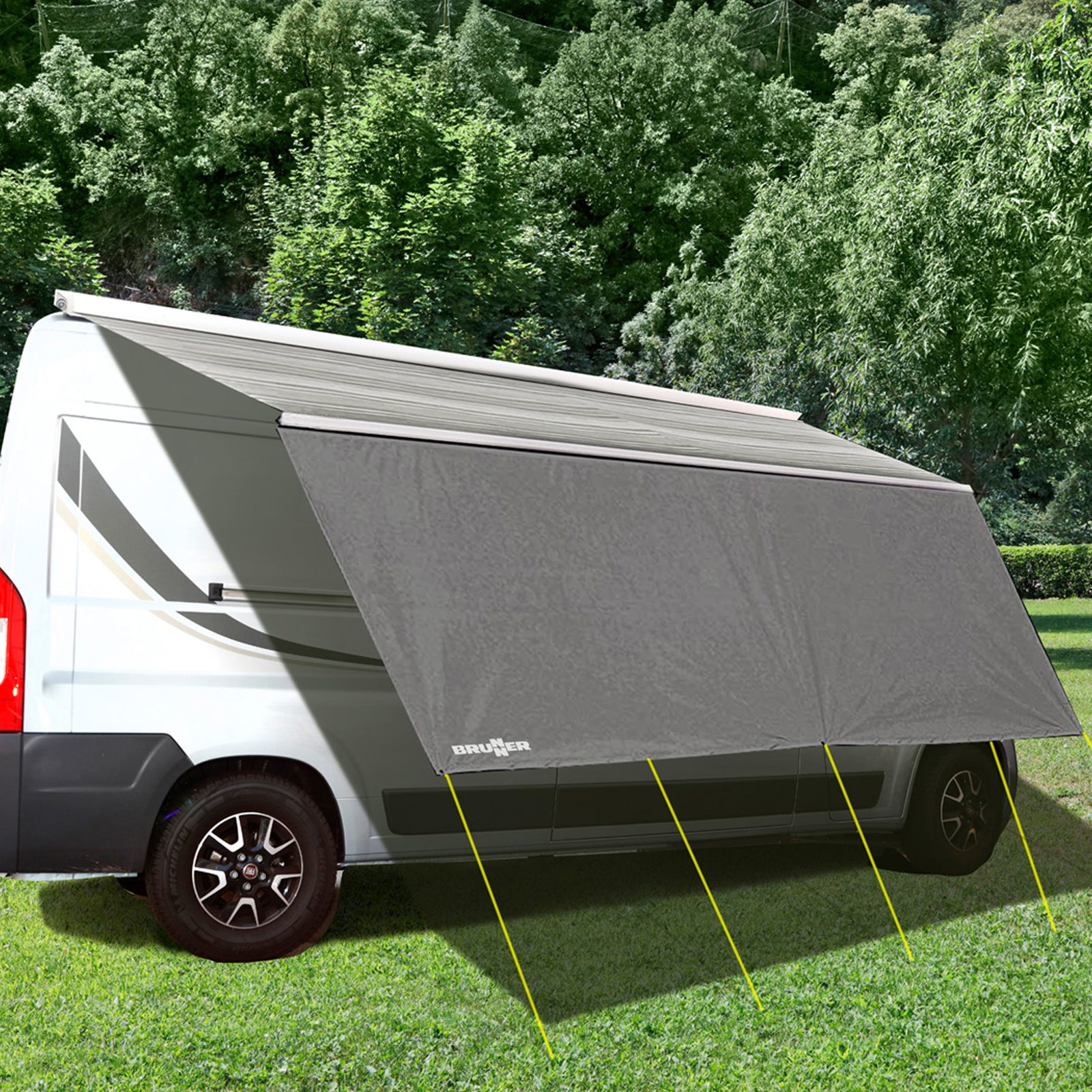 BRUNNER sun sail Sunny View camping bus sunroof caravan motorhome eyelet awning