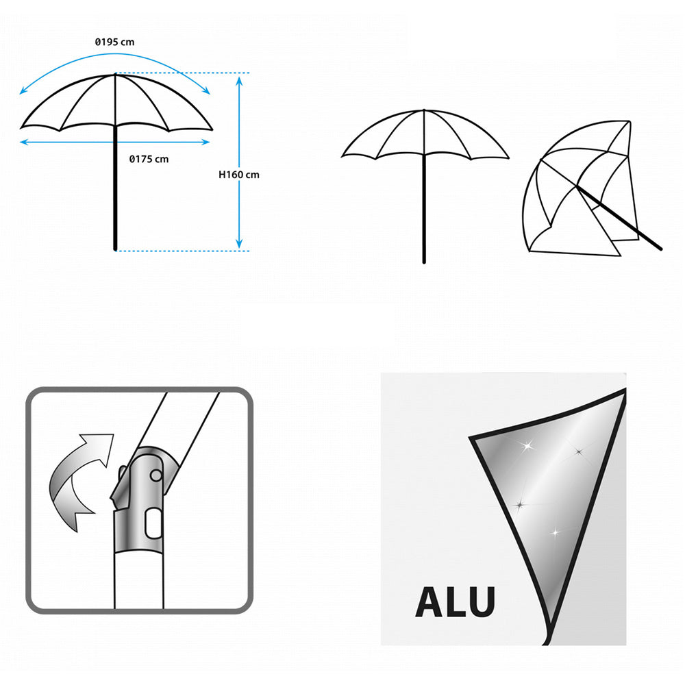 BRUNNER beach umbrella parasol Parsol beach shelter camping beach tent UPF50+