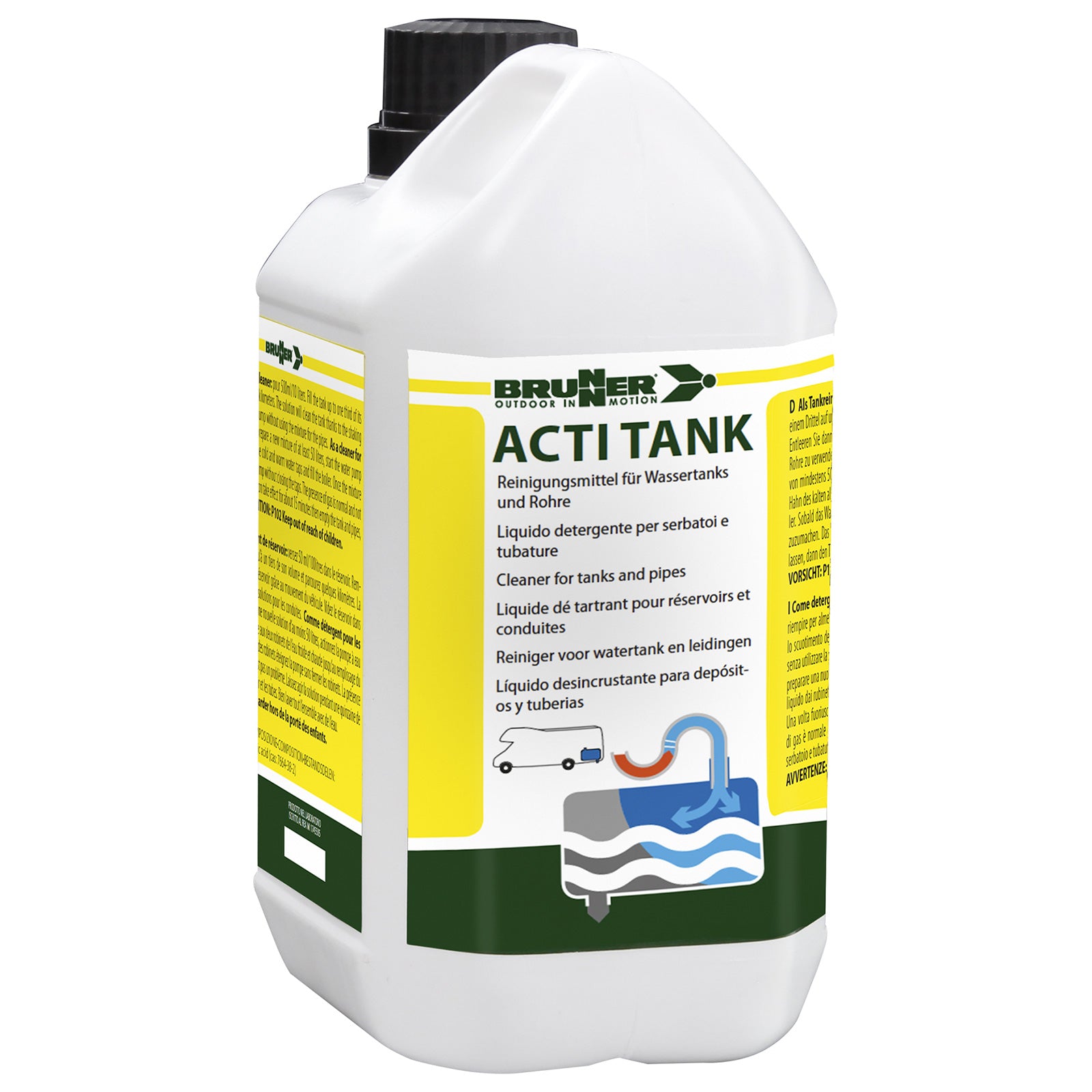 Nettoyant pour réservoir d'eau douce BRUNNER Nettoyant pour canalisations de caravane Réservoir d'eau supplémentaire 1 L