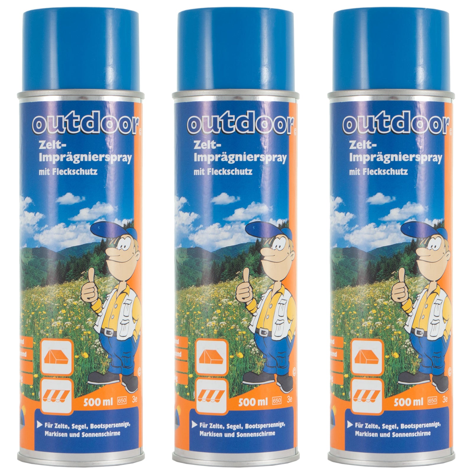 OUTDOOR 3 x waterproofing spray tent waterproofer textile sealant tarpaulin awning