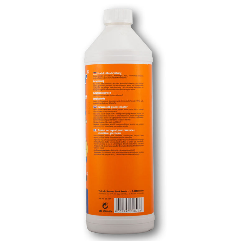Nettoyant pour caravanes et bâches OUTDOOR 1 L Nettoyant pour tissus Bateau Caravane Nettoyant pour voitures