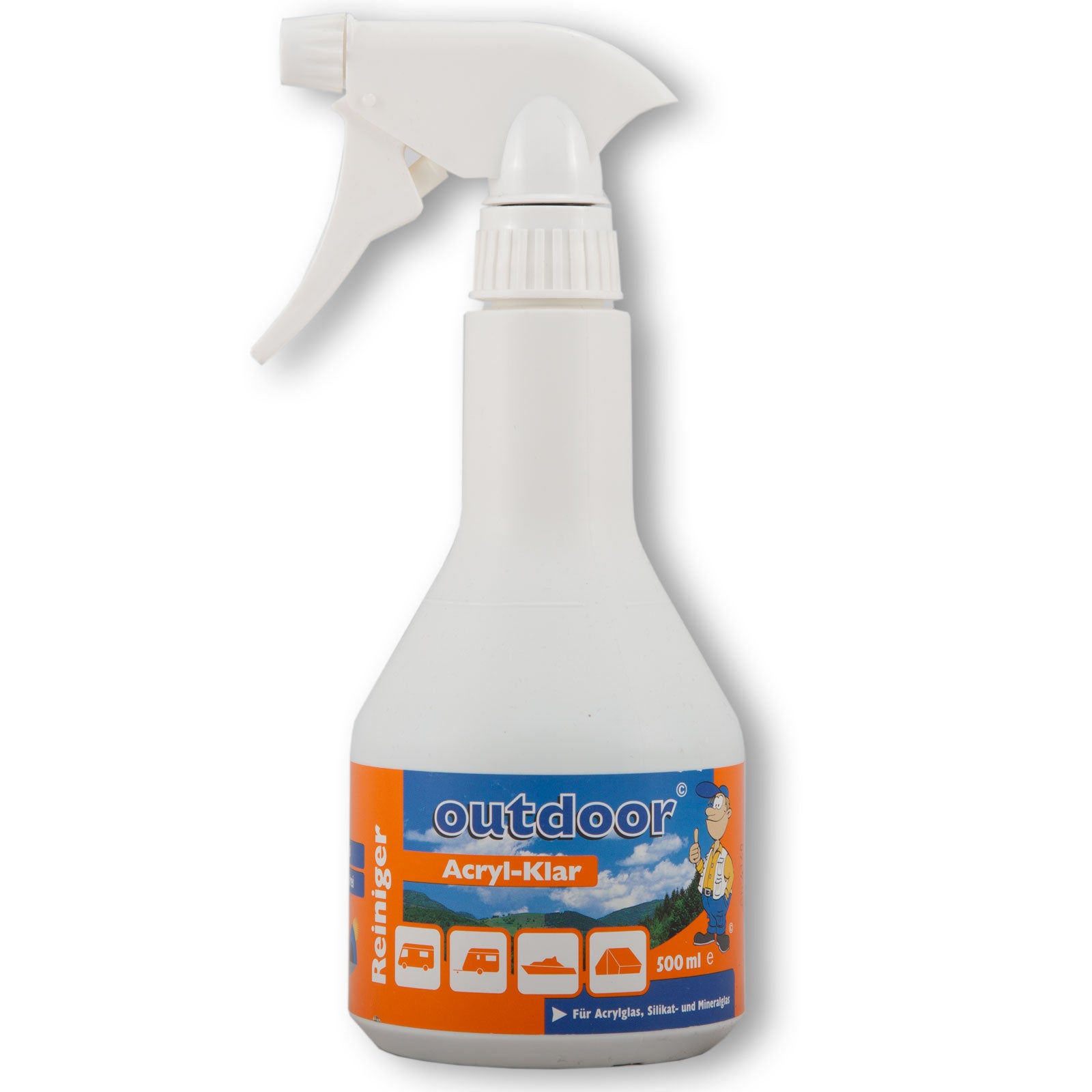 OUTDOOR Acryl Glas Reiniger - Acrylpflege Politur Zelt Boot Wohnmobil Bad Dusche