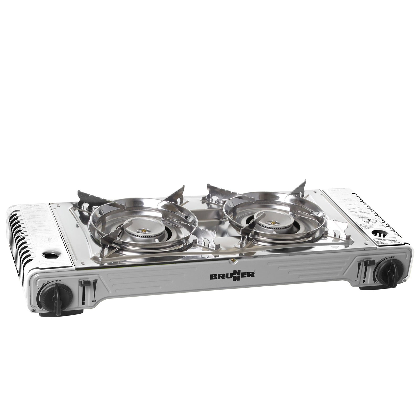 Réchaud à gaz BRUNNER Devil Double, réchaud de camping 2 feux, 30 mBar, 2 x 2,2 kW