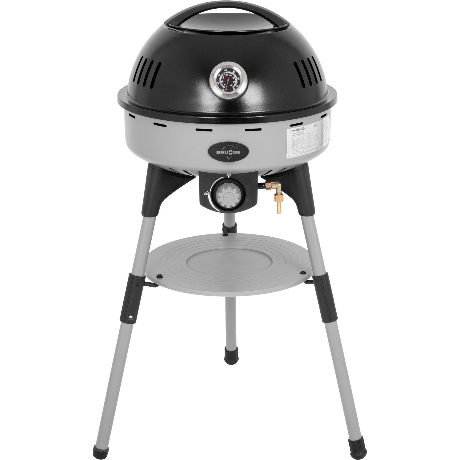 BRUNNER Gasgrill Devil BBQruiser HT Gas Camping Kocher Rund Grill Outdoor 30mBar
