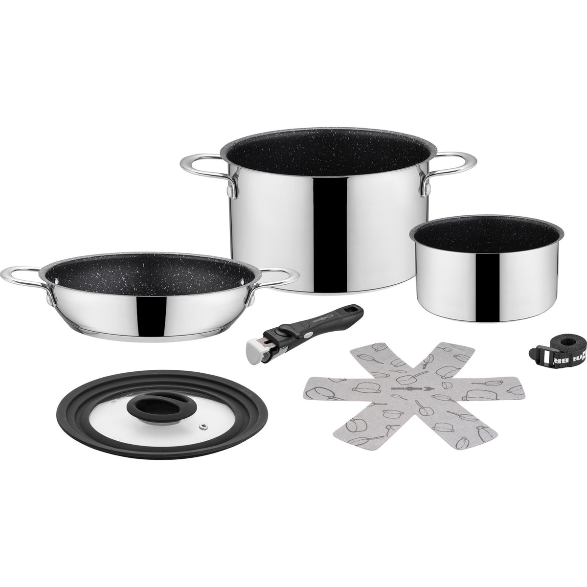 Brunner Cooking BRUNNER Camping Cooking Set Academy NG 5+1 20 cm Outdoor Kitchen Pot P