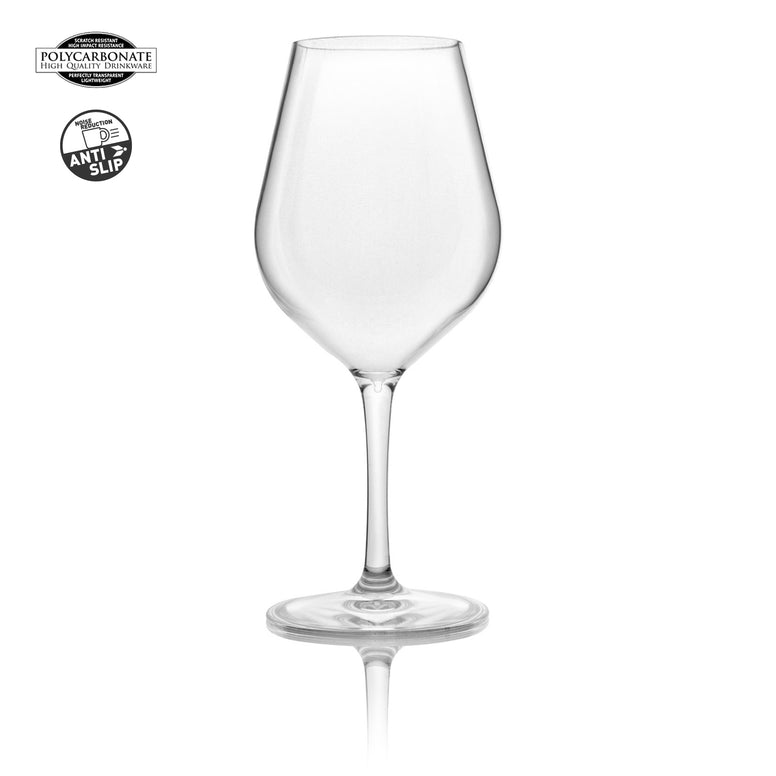 BRUNNER Wine Glasses Set Classic Camping Travel Wine Glass Break-Resistant AntiSlip 530 ml
