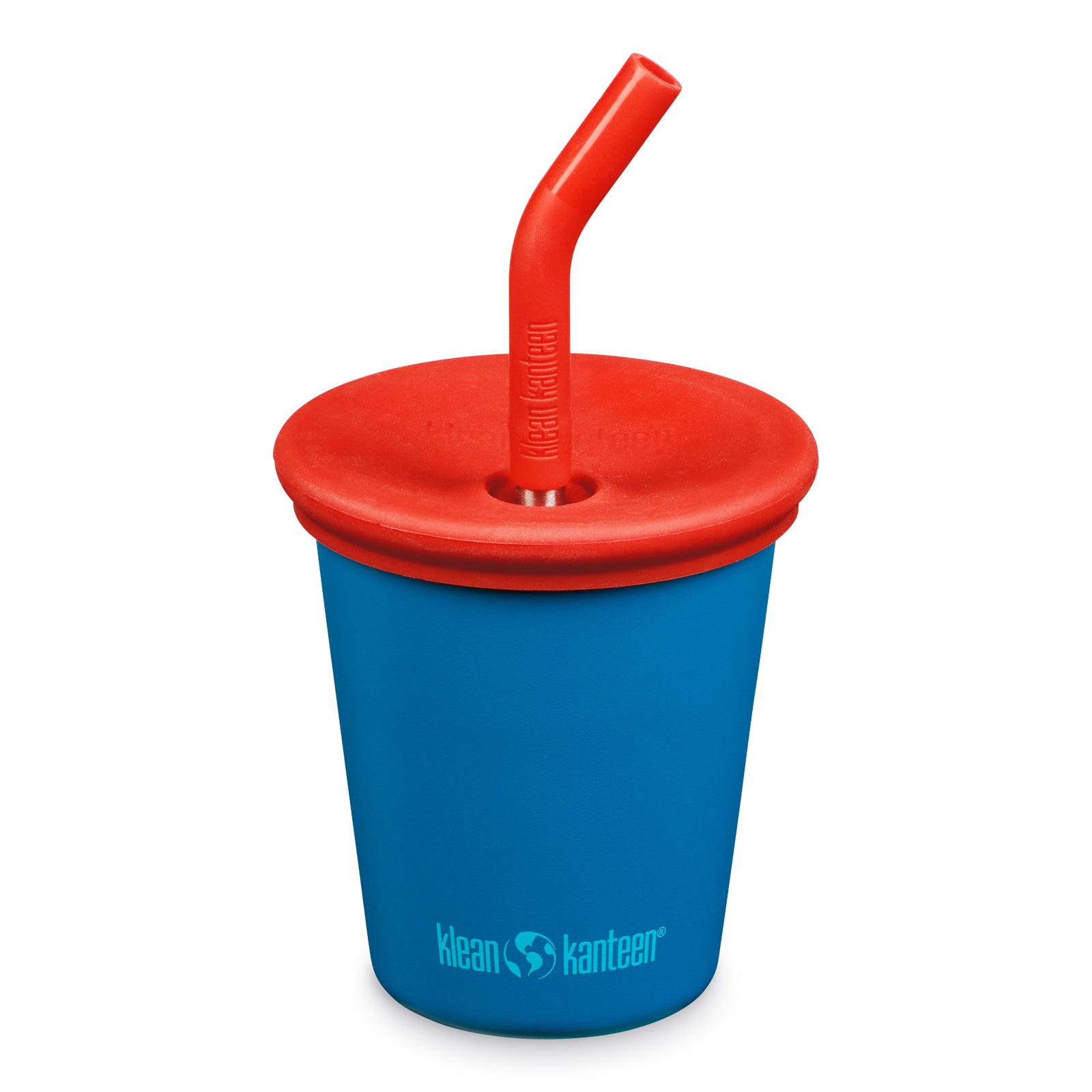 KLEAN KANTEEN Kinderbecher Kid Steel Cup Strohhalm Trink Becher Edelstahl 296 ml