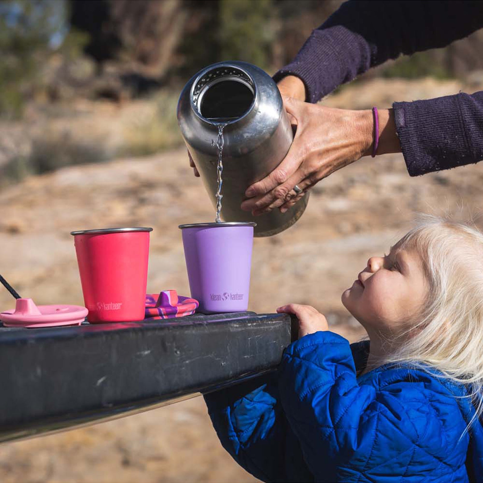 KLEAN KANTEEN Kinderbecher Kid Steel Cup Strohhalm Trink Becher Edelstahl 296 ml