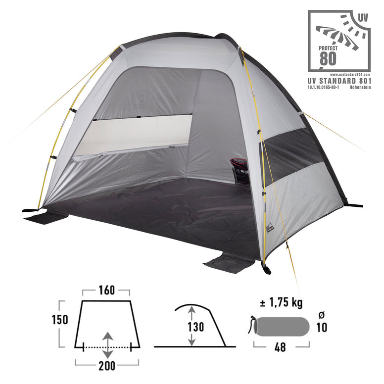 HIGH PEAK beach shelter Rapid Beach 80 beach tent wind rain sun UV protection 80