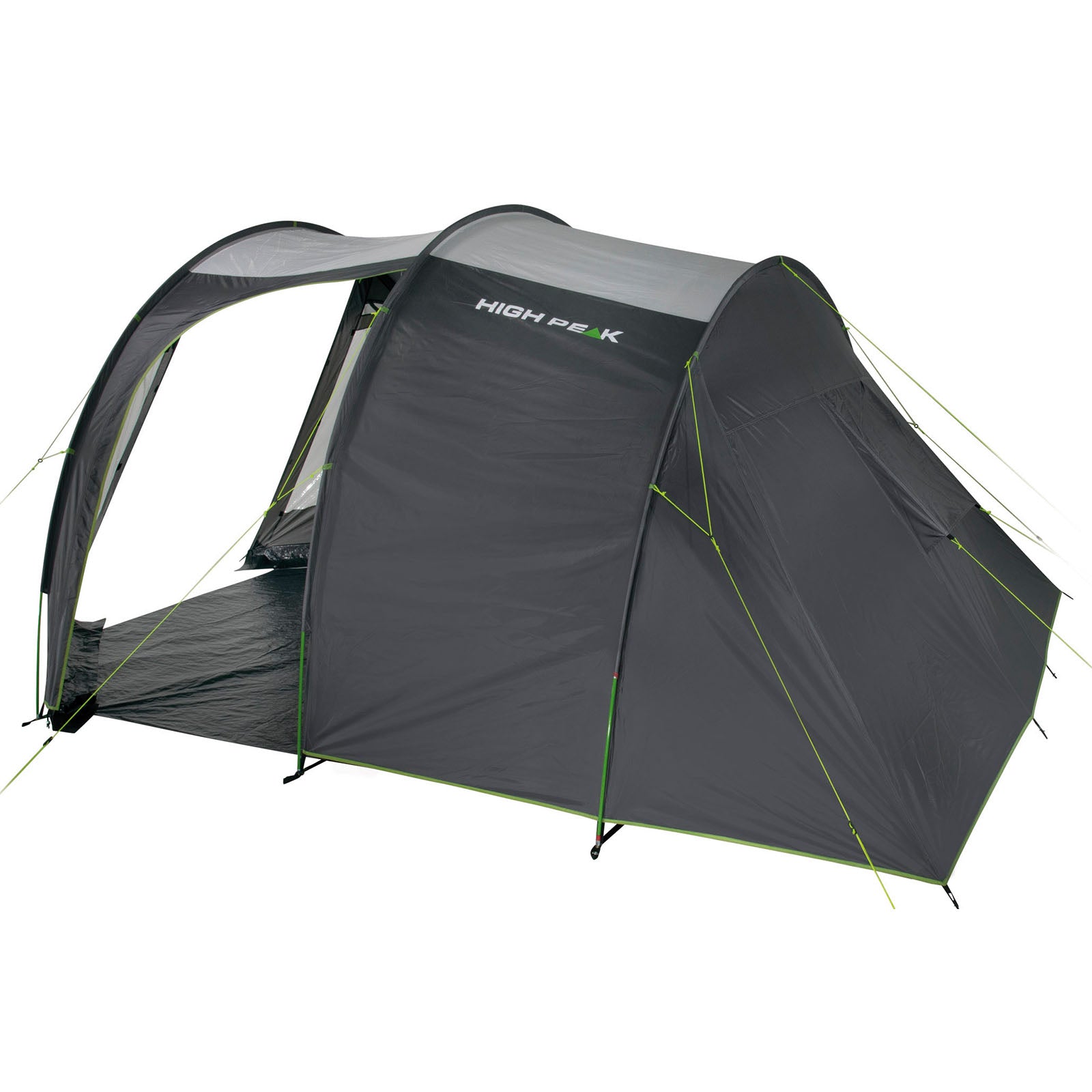 HIGH PEAK Tunnelzelt Ancona 4 Personen Camping Gruppen Zelt Familienzelt Vorraum