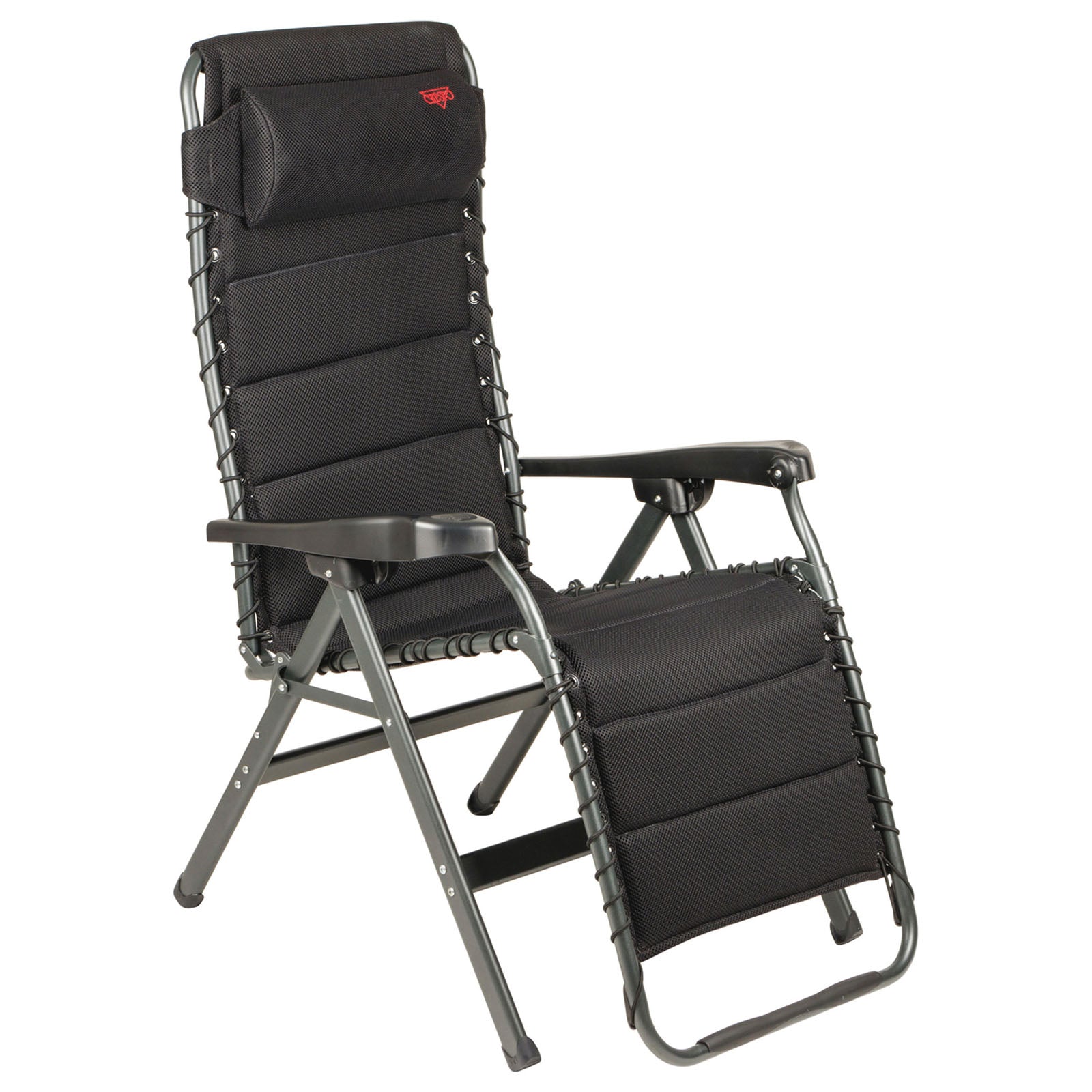 Chaise longue de jardin de camping CRESPO AP232 Air Deluxe pliable en aluminium