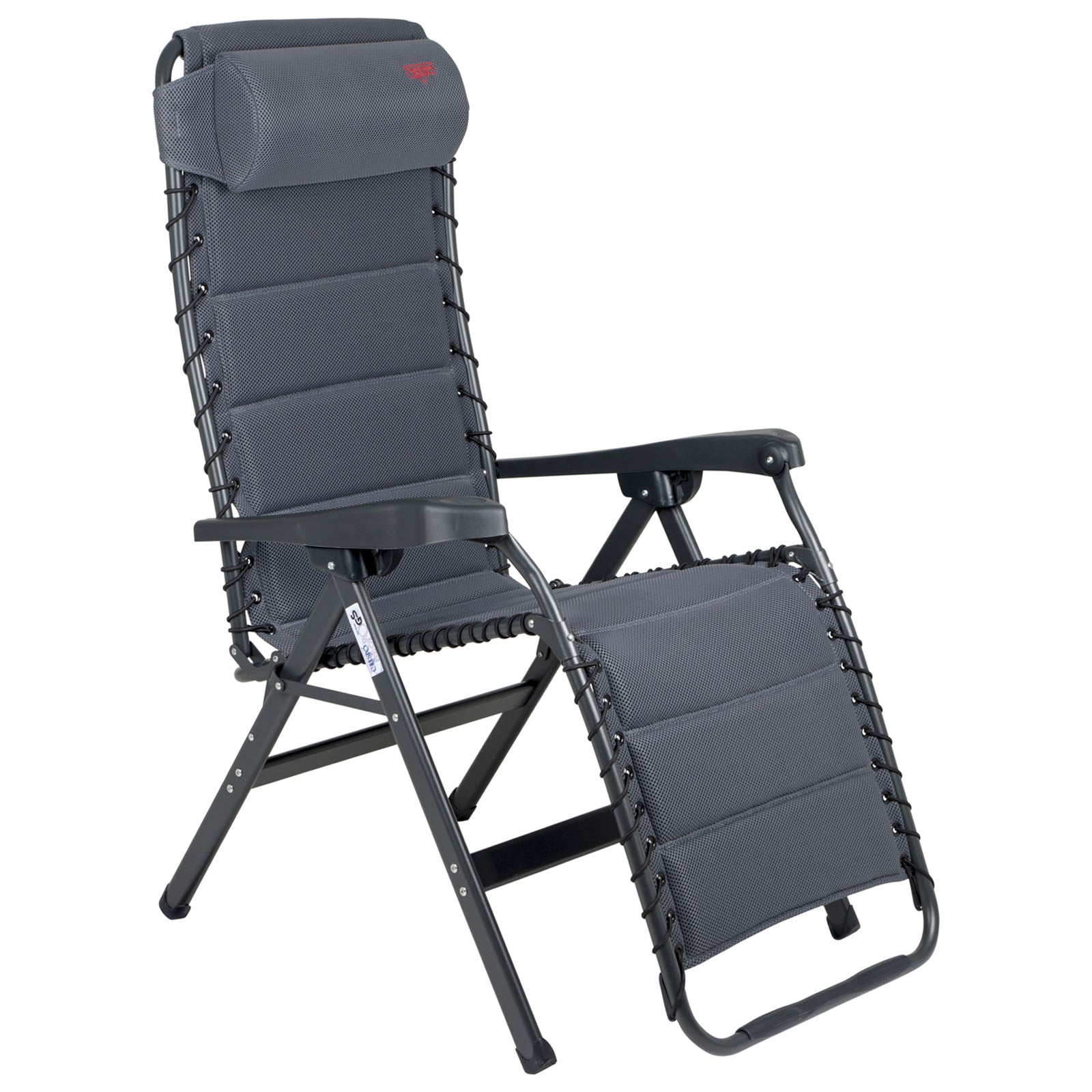 Chaise longue de jardin de camping CRESPO AP232 Air Deluxe pliable en aluminium