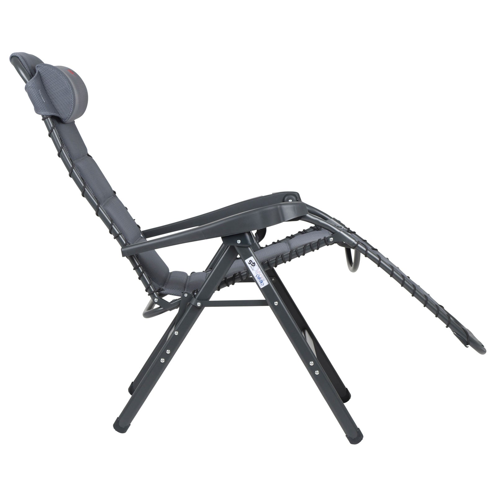 Chaise longue de jardin de camping CRESPO AP232 Air Deluxe pliable en aluminium