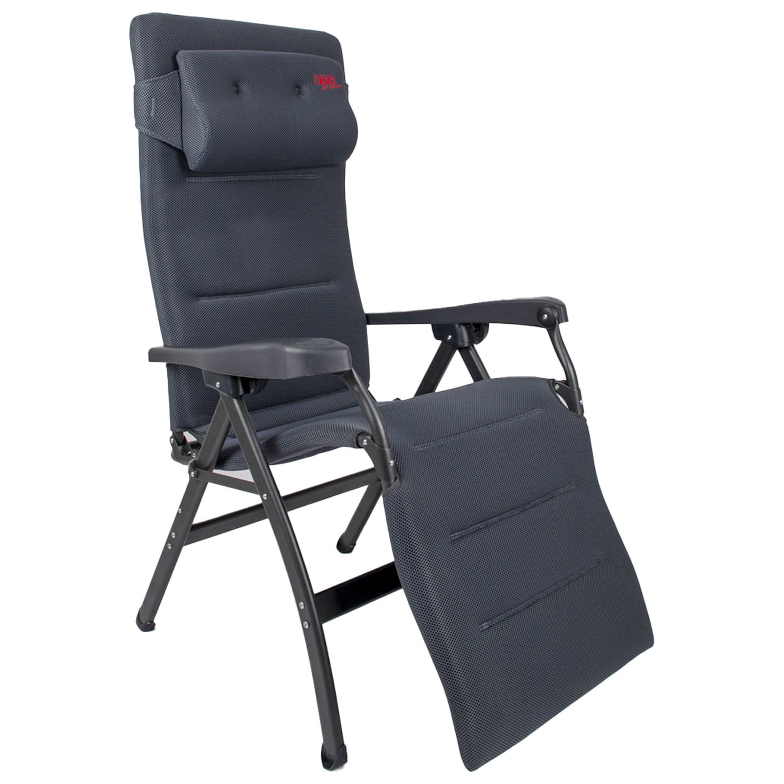 Chaise longue de jardin ergonomique CRESPO AP 242 Air Deluxe en aluminium, 130 kg