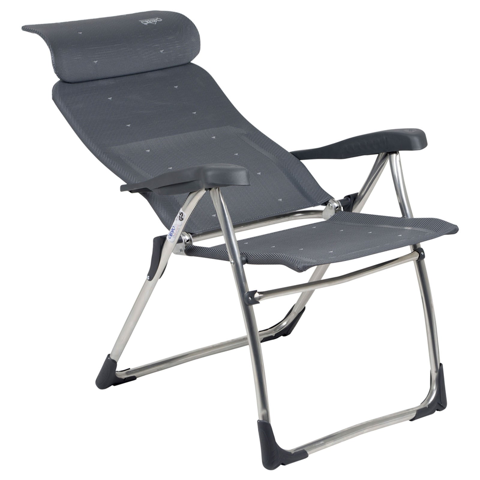 Chaise de jardin CRESPO AL 215 Chaise pliante compacte de camping Fauteuil de jardin pliable en aluminium