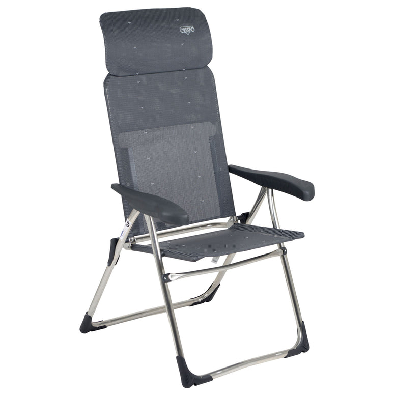 CRESPO Camping Chair AL 213 Compact Garden Lounger Chair Folding Chair Foldable Aluminium