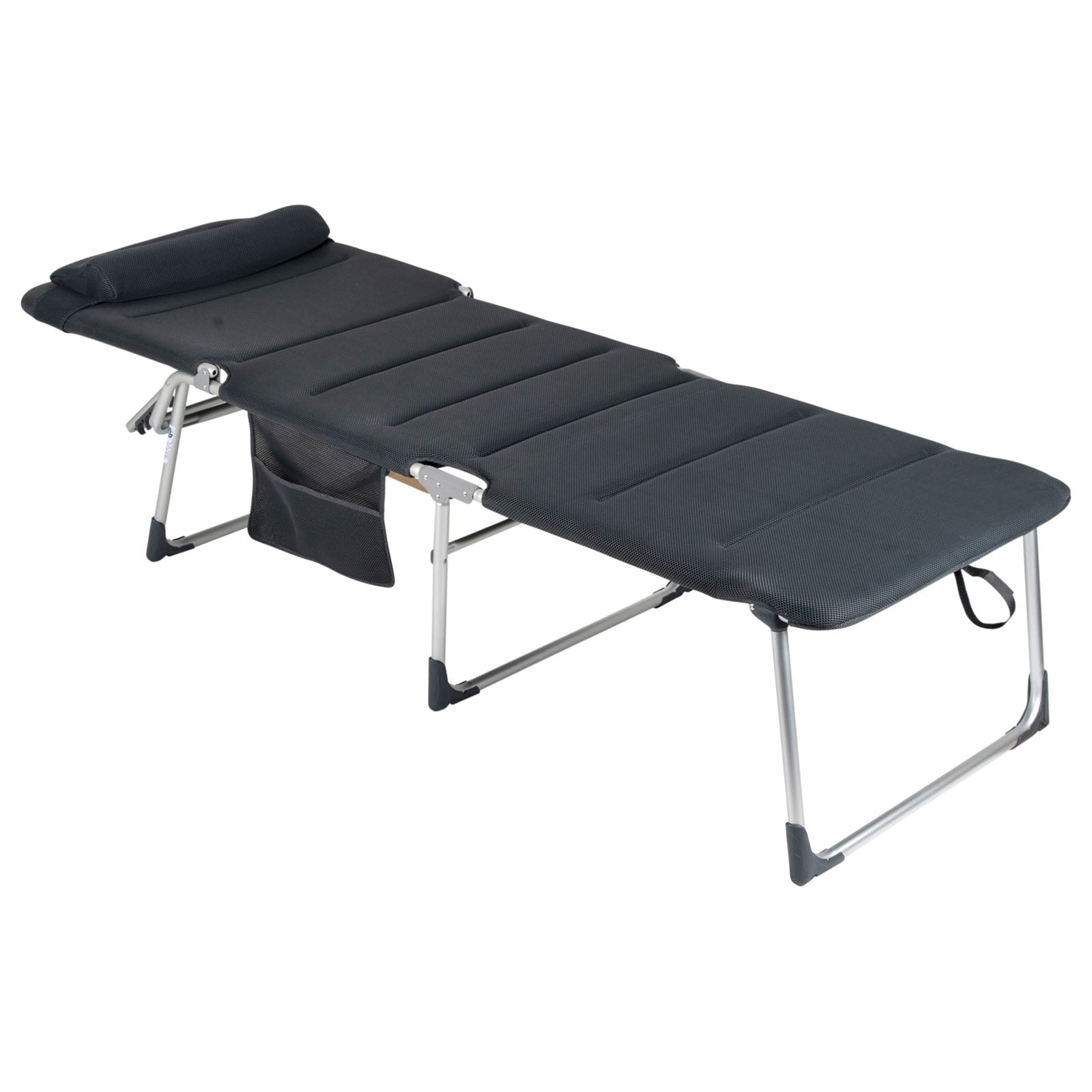 Chaise longue CRESPO AA 363 Air Elite, chaise longue de jardin, de plage et de camping en aluminium