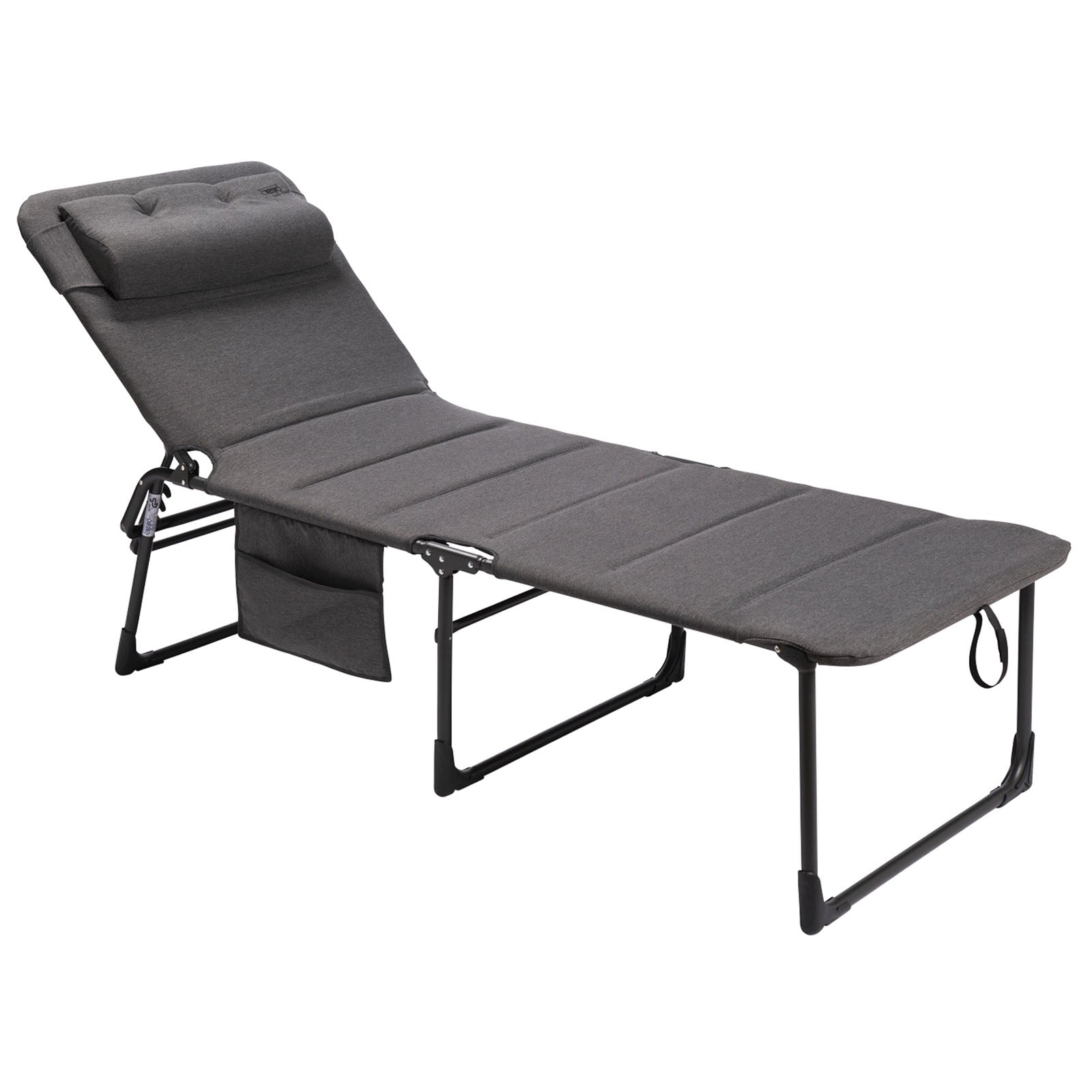 Chaise longue de plage camping CRESPO AP 363 XL Tex Supreme en aluminium