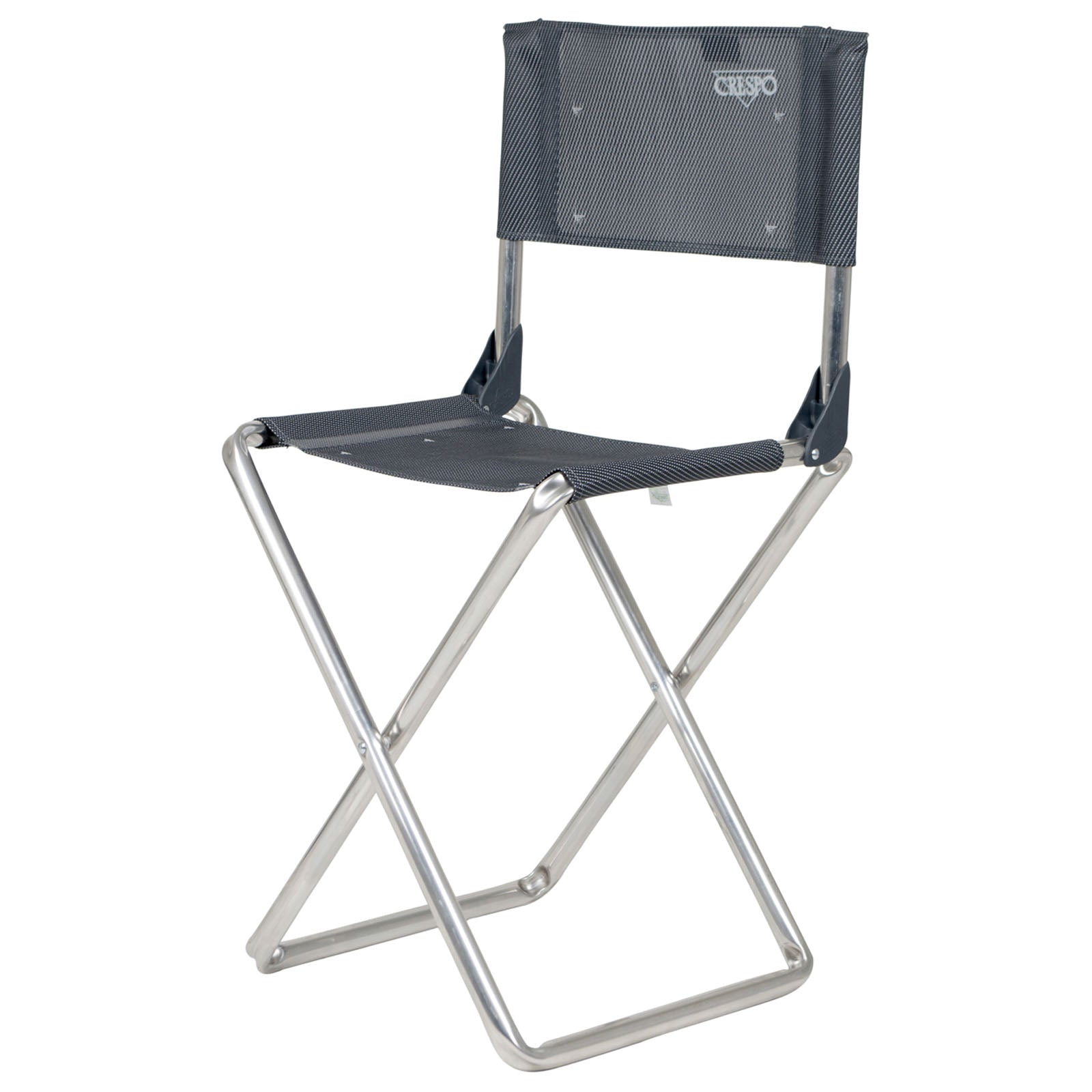 Tabouret pliant CRESPO AL304, chaise de camping, tabouret de pêche pliant, siège avec dossier en aluminium