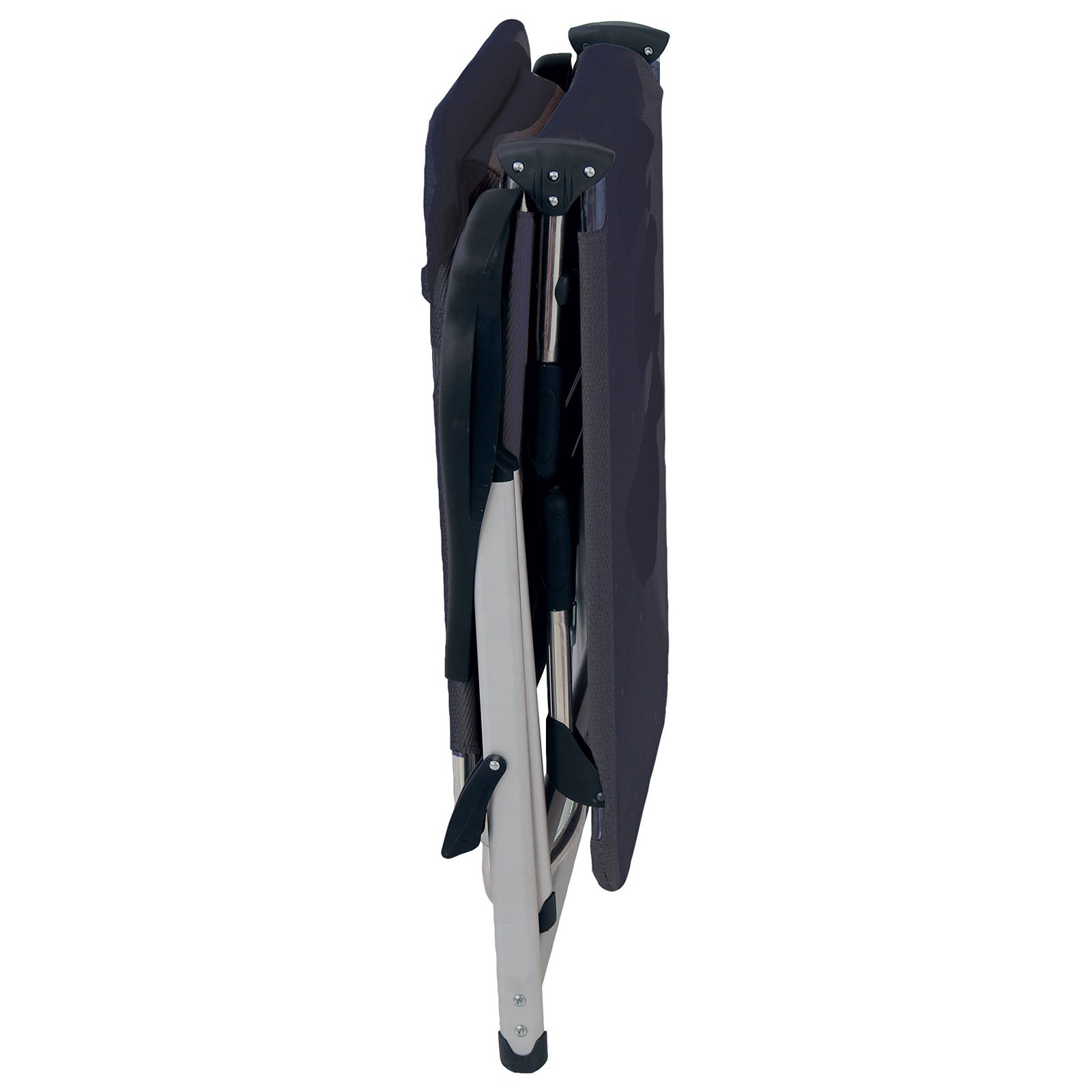 Chaise longue CRESPO AL 233, chaise longue trépied en aluminium pour camping, plage, jardin