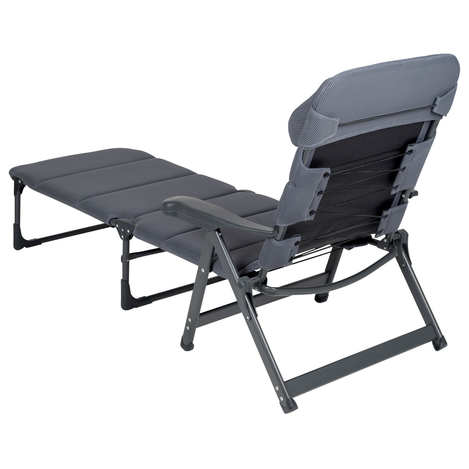 Chaise longue CRESPO AP 233 Air Deluxe, chaise longue de camping, plage, jardin, aluminium