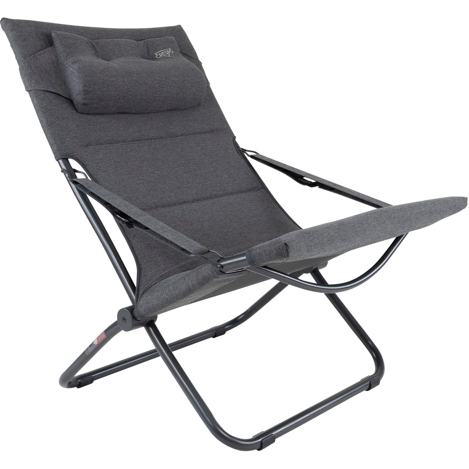 CRESPO Camping Chair AP263 Tex Supreme Garden Lounger Folding Chair Aluminium