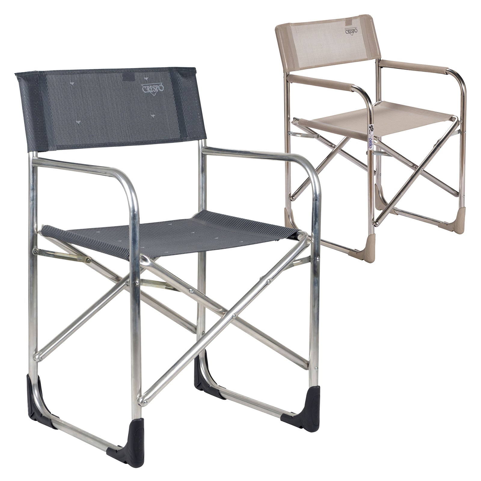 CRESPO Director's Chair AL214 Camping Garden Beach Chair Armchair Folding Chair Aluminium 110 kg