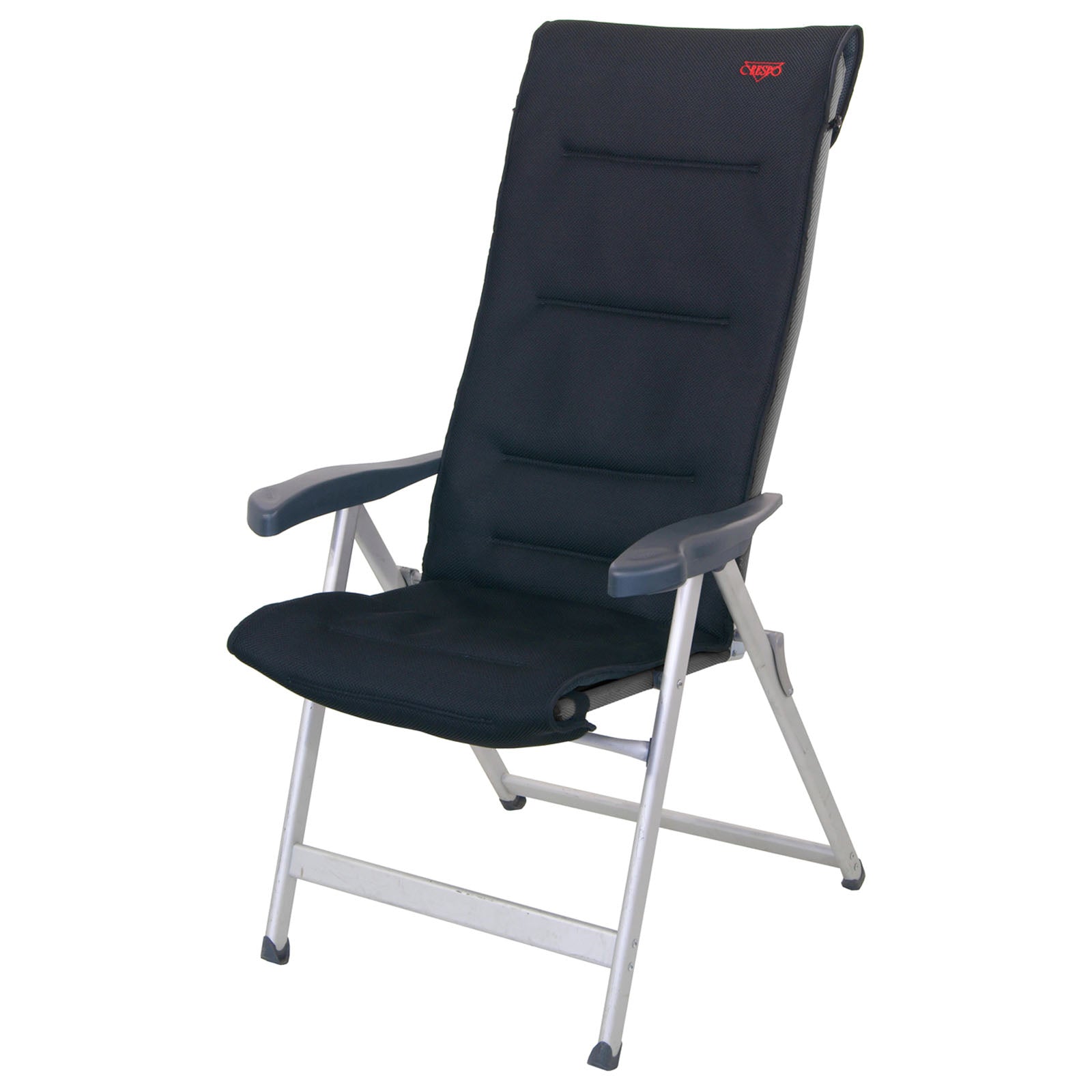 Coussin de siège rembourré 3D pour chaise pliante CRESPO, dossier haut, pour jardin et camping