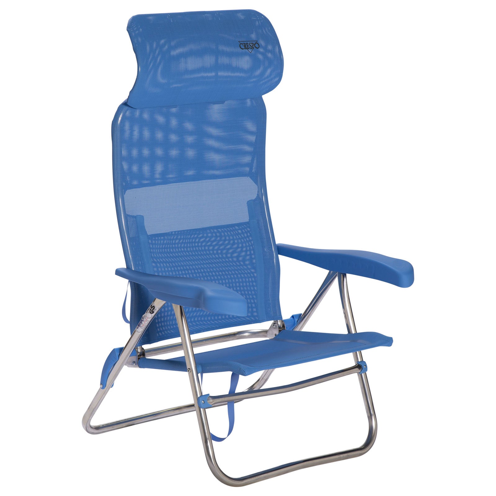 CRESPO Beach Chair AL 205 Compact Camping Garden Lounger Chair Folding Chair Foldable