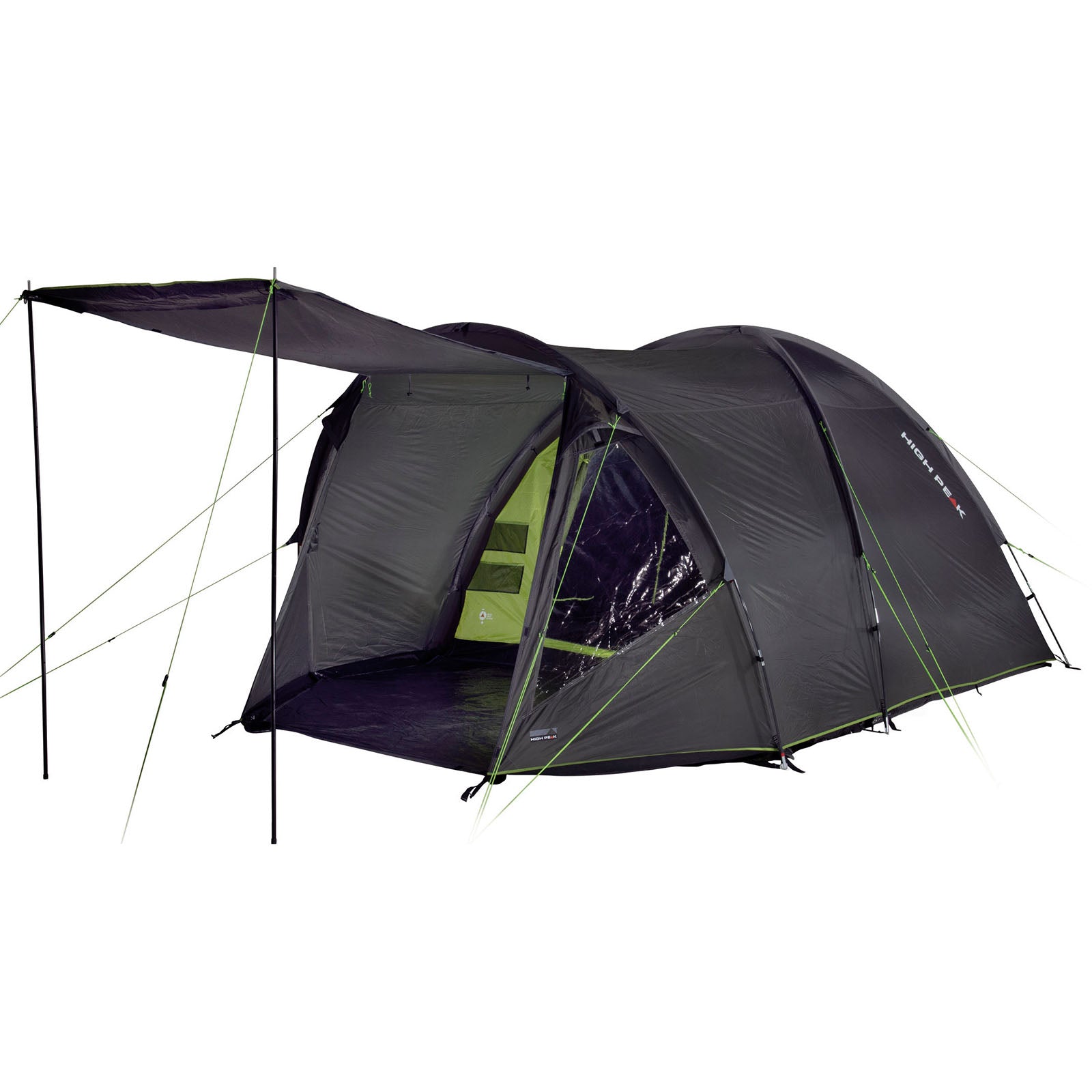 HIGH PEAK dome tent Samos 5 family tent 5 person camping tent large vestibule