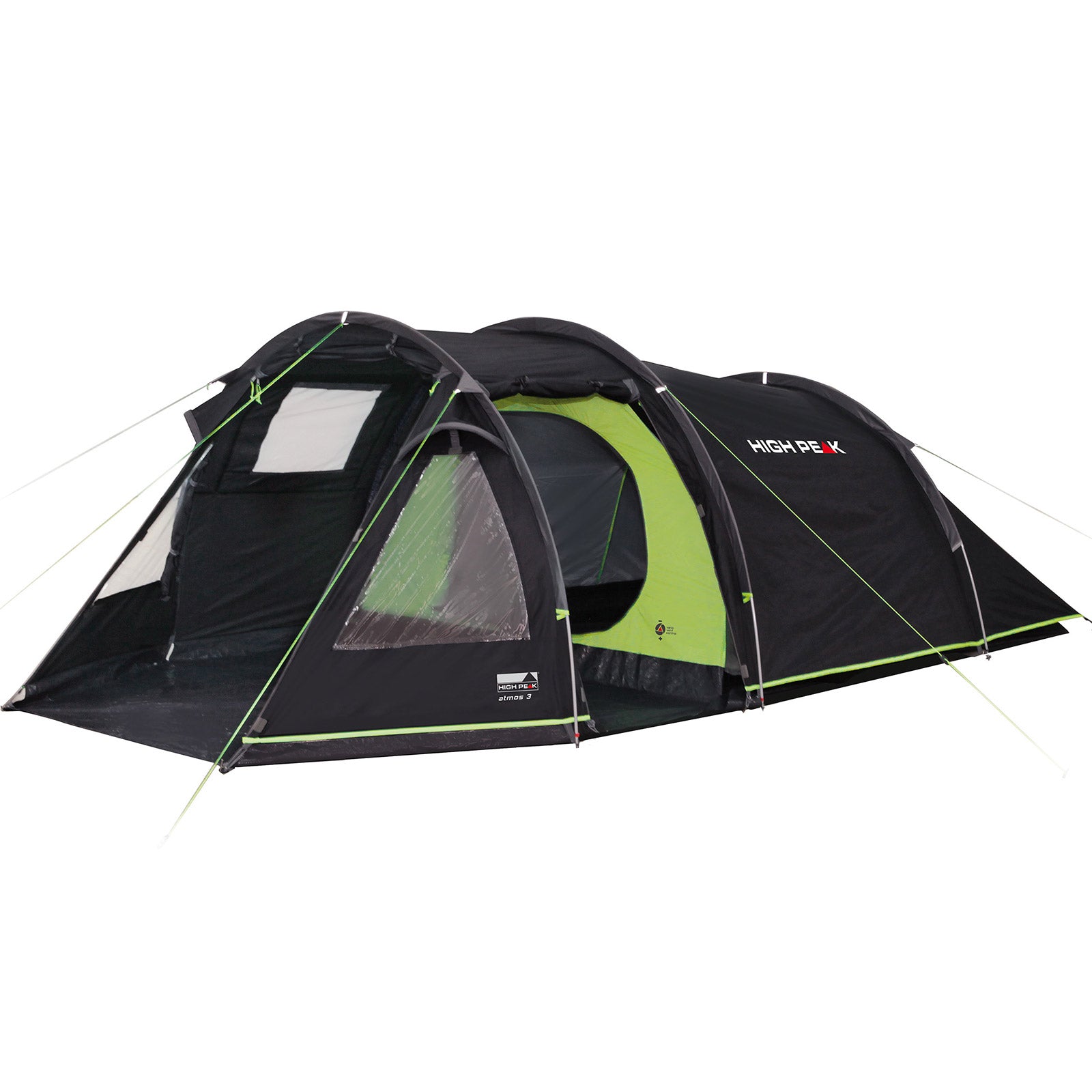 HIGH PEAK Trekking Tent Atmos 2-3 Persons Camping Tunnel Family Tent Apside