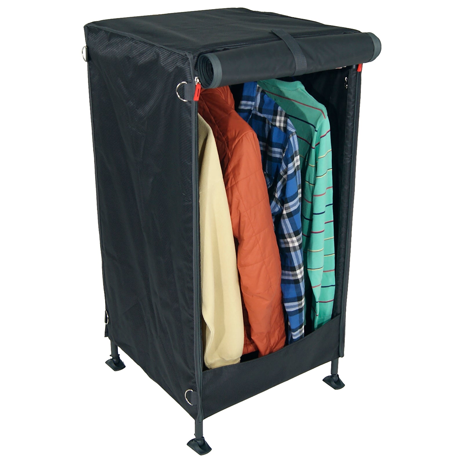 CRESPO Camping Falt Schrank AP 102 Stoff Garderobe Kommode Zelt Regal Wohnwagen