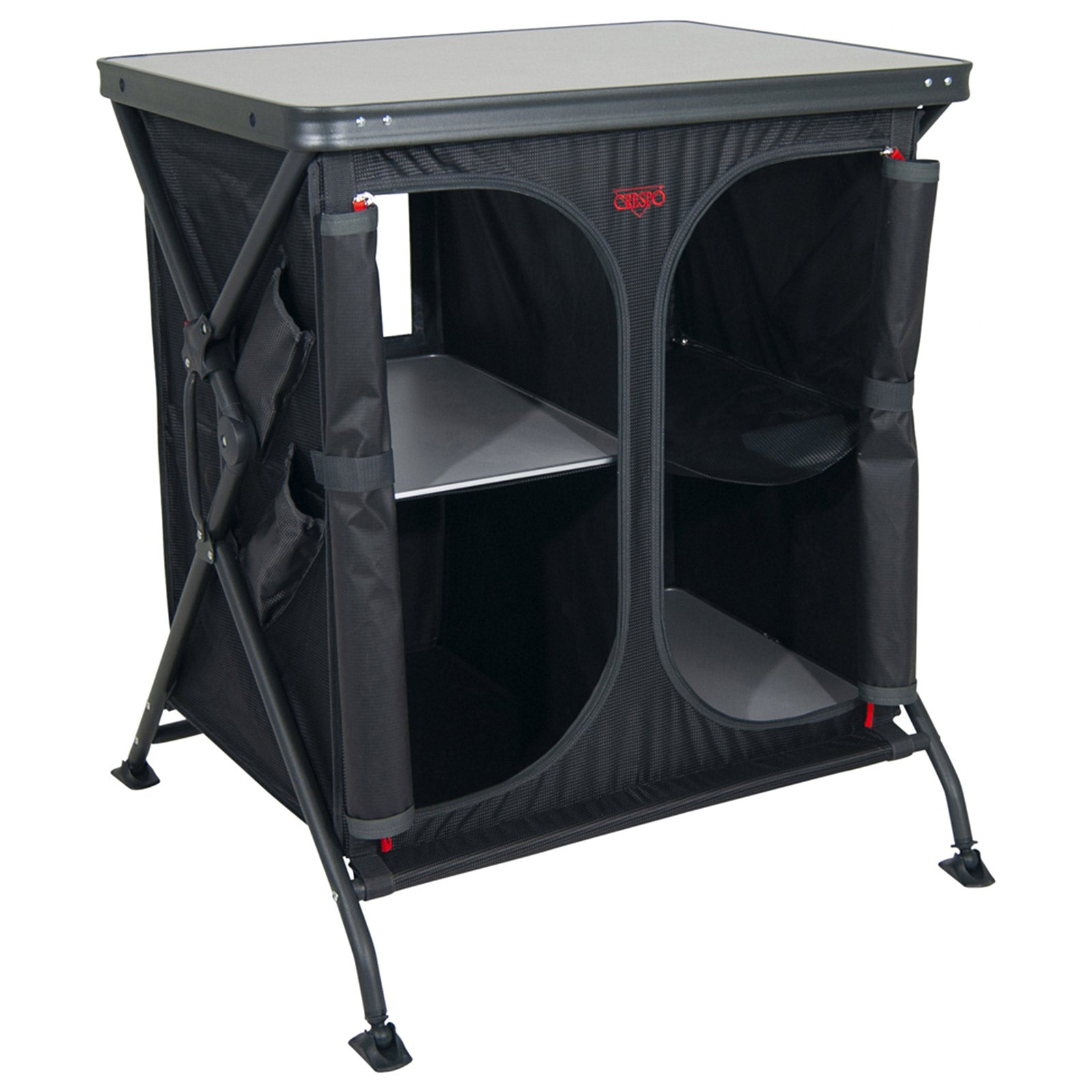 CRESPO Camping Kitchen AP 104 Folding Cupboard Table Fabric Chest of Drawers Caravan Foldable