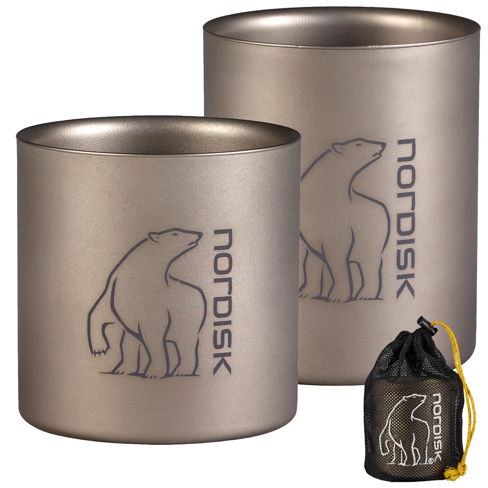 NORDISK Titanium Thermo Mug - Double-walled Coffee Insulated Cup Camping Lightweight