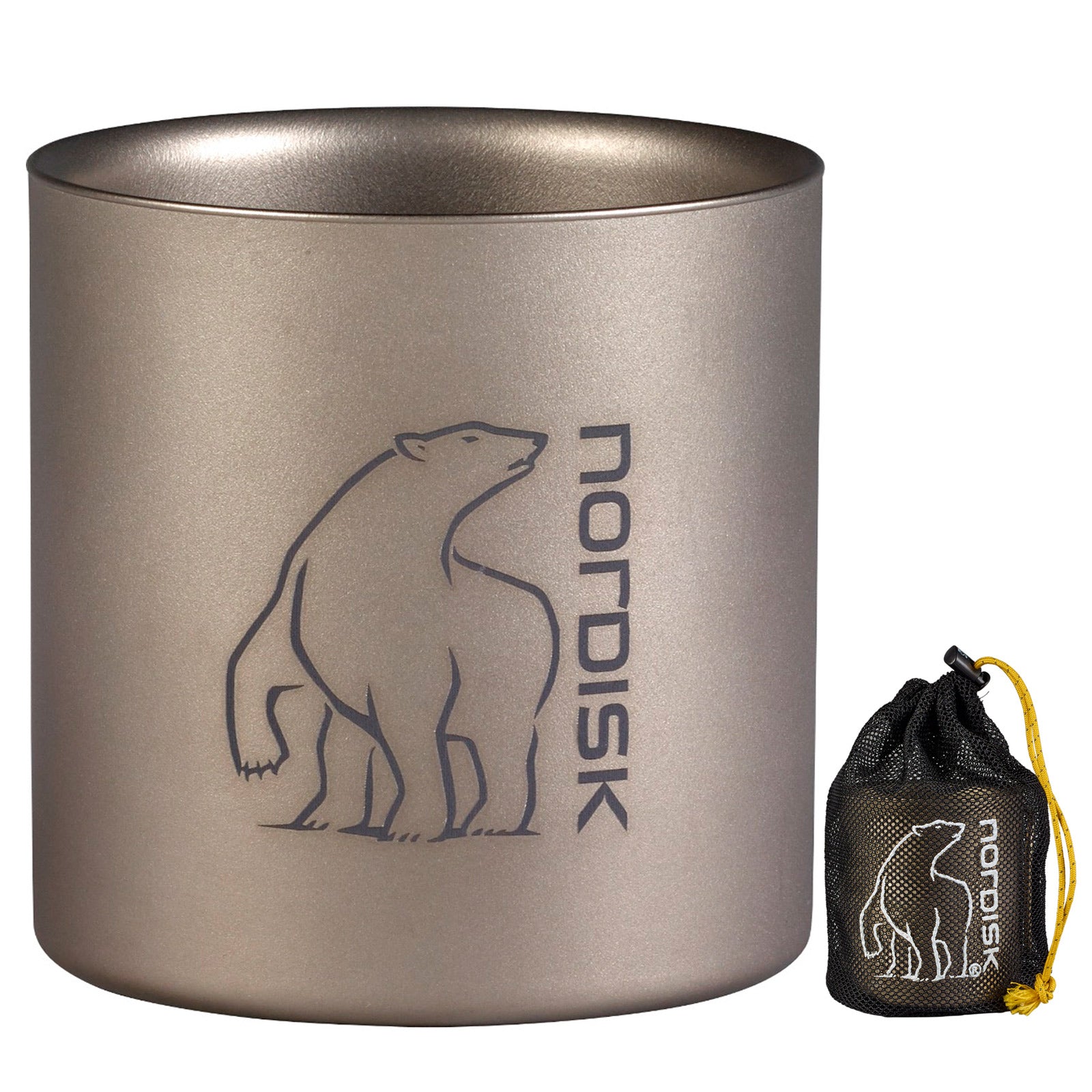 NORDISK Titanium Thermo Mug - Double-walled Coffee Insulated Cup Camping Lightweight
