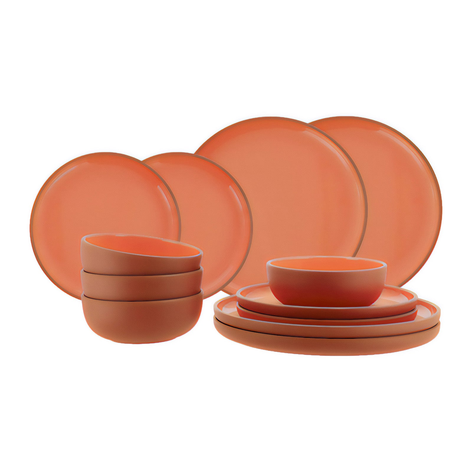 TRAVELLIFE Geschirr Set Avila Camping Teller Schüssel Keramik Optik 12 teilig