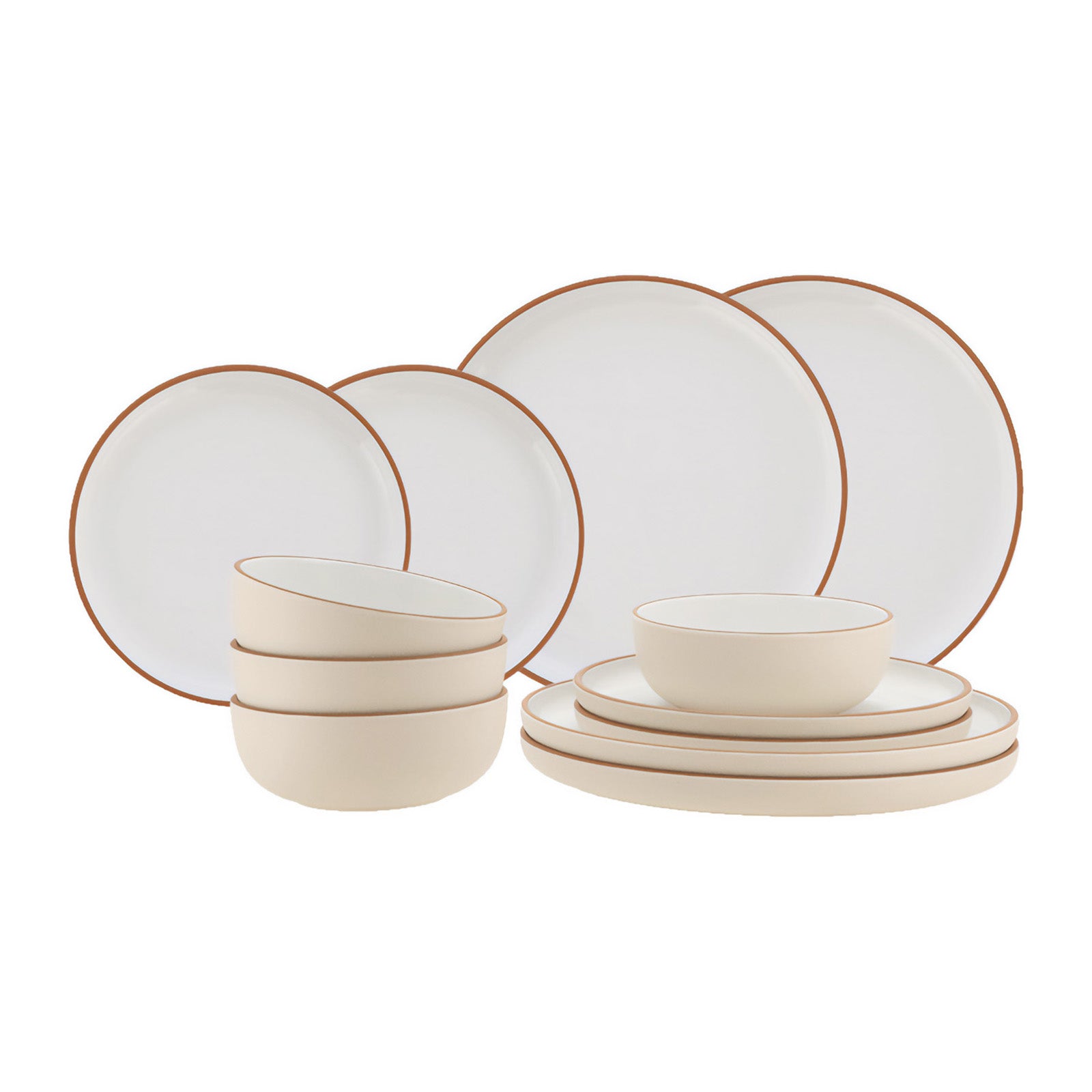 TRAVELLIFE Geschirr Set Avila Camping Teller Schüssel Keramik Optik 12 teilig