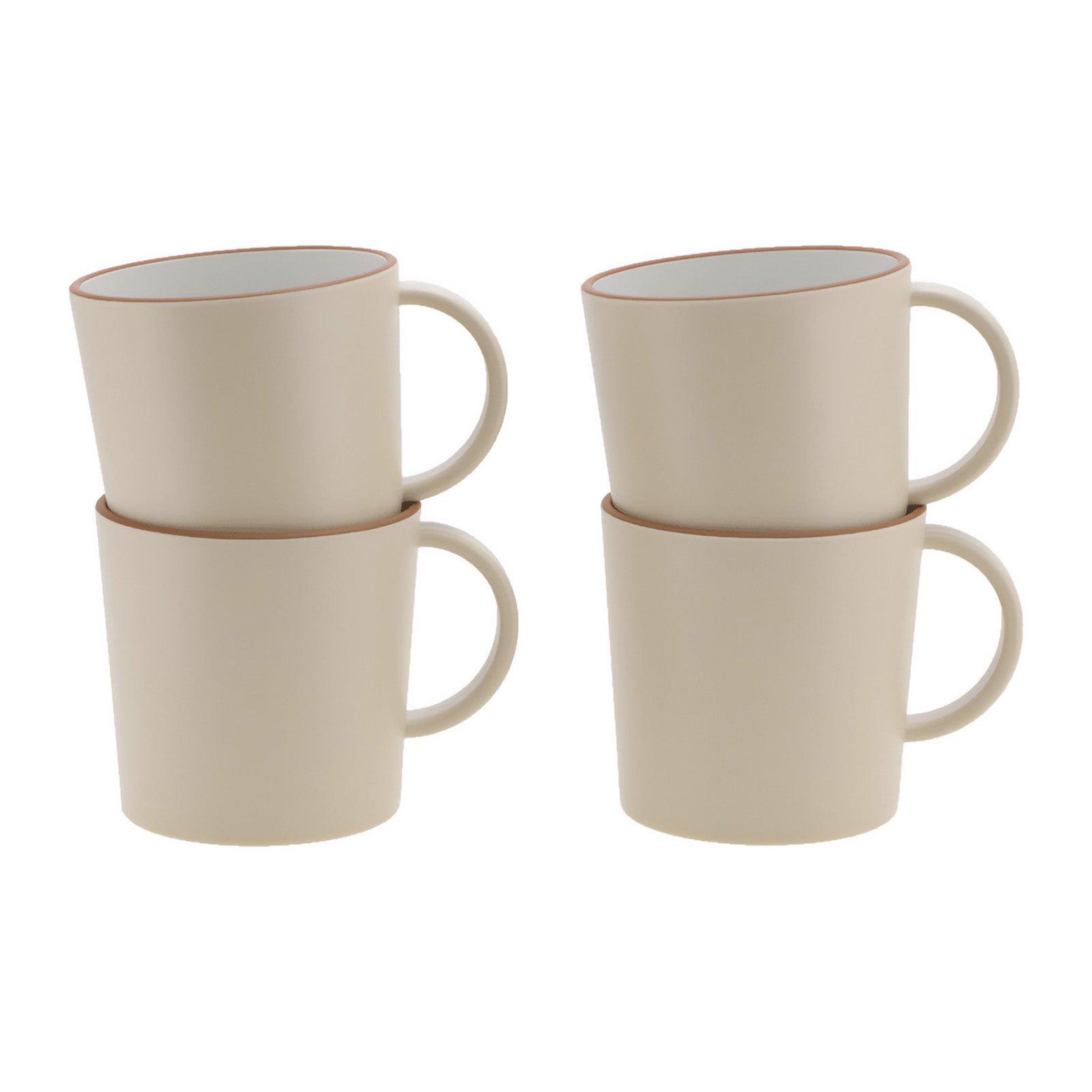 TRAVELLIFE 4er Set Becher Avila Camping Reise Geschirr Kaffee Tasse PET 430 ml