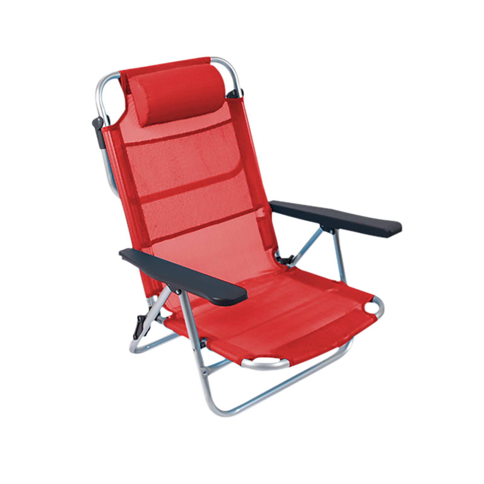 Chaise de plage BO-CAMP Monaco Chaise longue de camping Chaise pliante Basse Réglable Aluminium