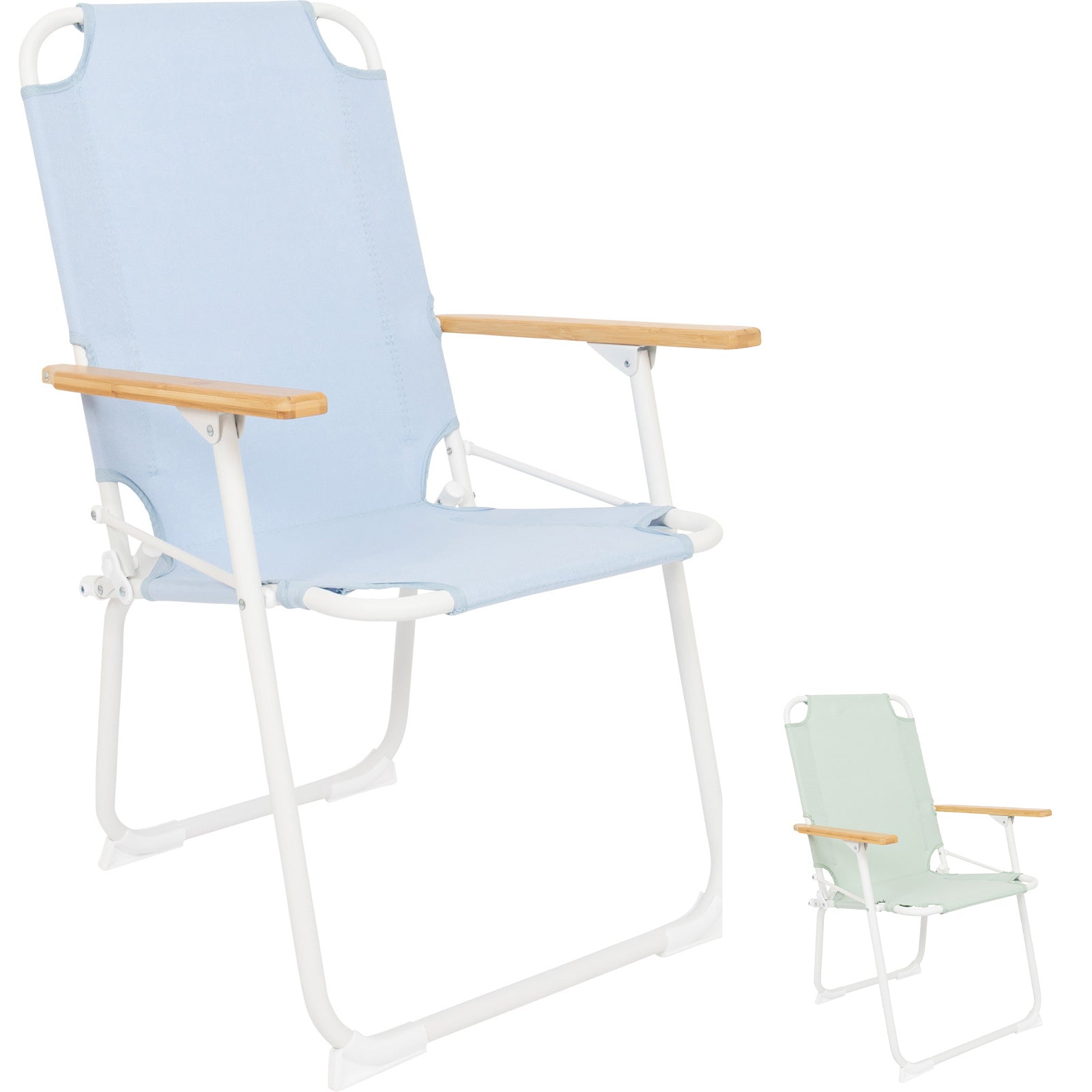 BO-CAMP Camping Chair Mosset M Garden Folding Chair Foldable Aluminium Wood 100kg
