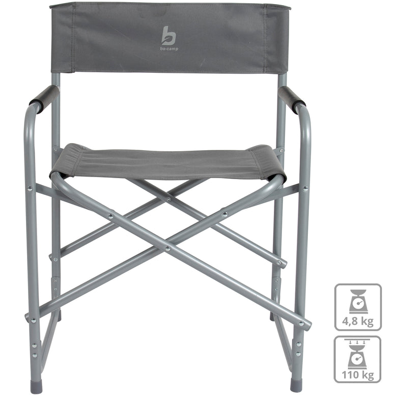 Chaise de directeur BO-CAMP Chaise de jardin de camping Chaise de plage Fauteuil Chaise pliante 100 kg