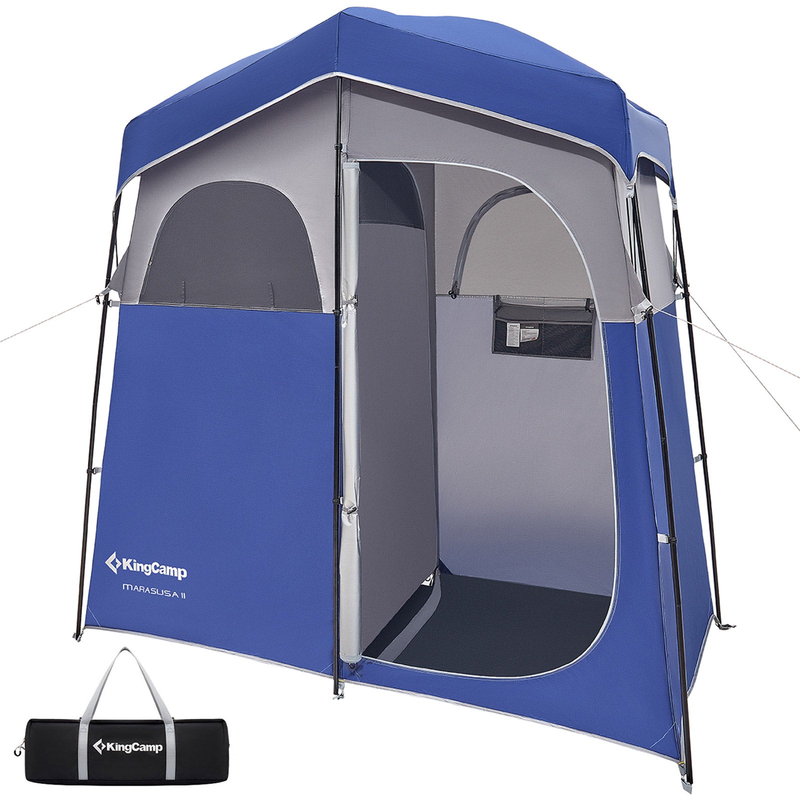 Tente de douche KINGCAMP Marasusa II Tente de camping à langer WC Tente de toilette 2 personnes
