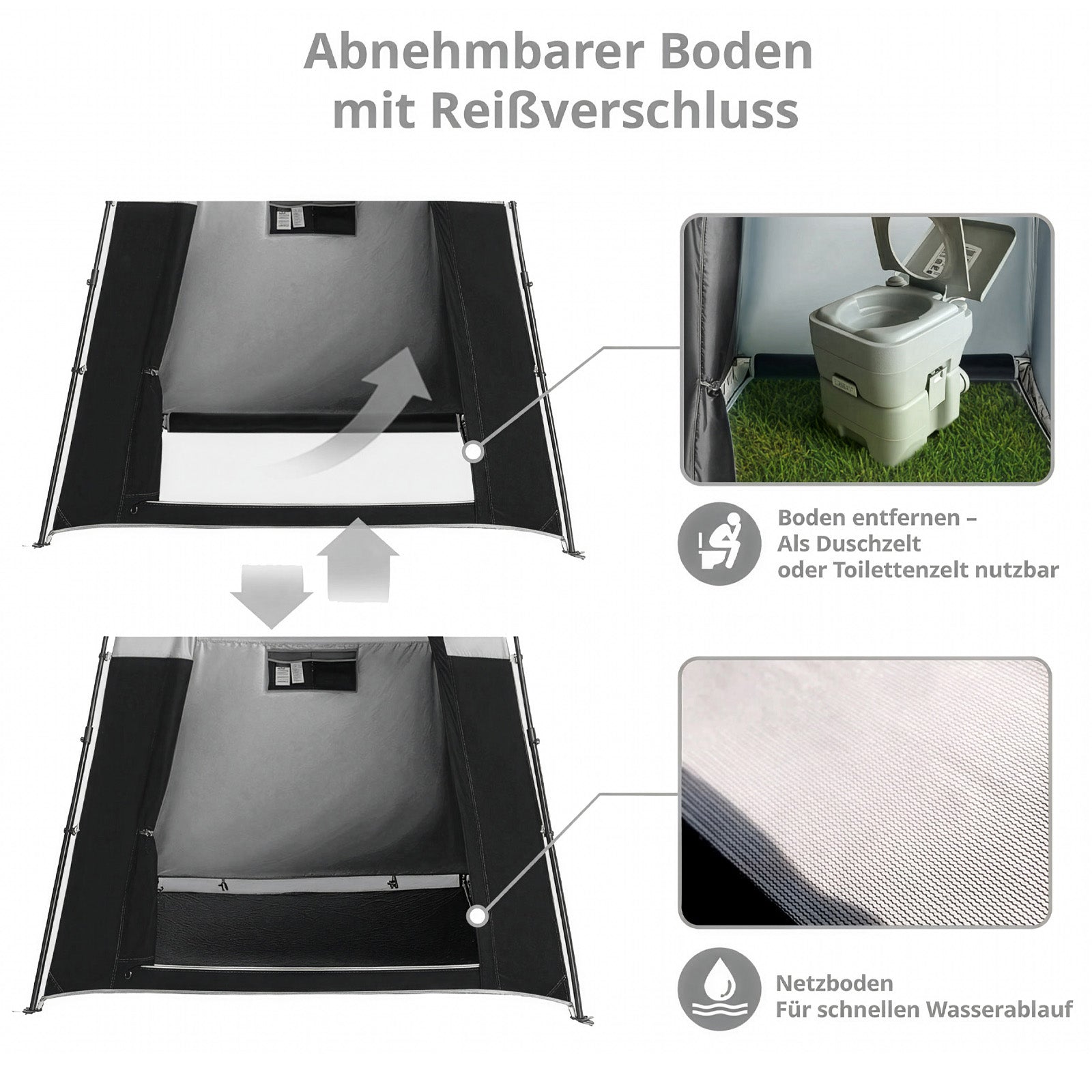 KINGCAMP Duschzelt Marasusa Q Camping Umkleidezelt WC Toiletten Zelt 2 Personen