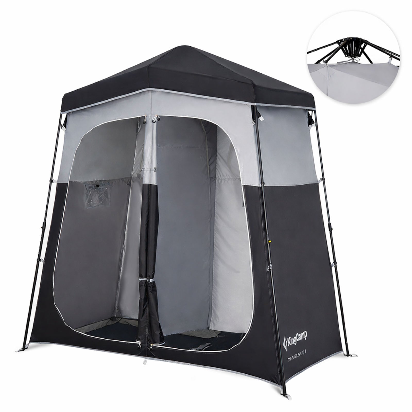 KINGCAMP Duschzelt Marasusa Q Double Camping Umkleidezelt WC Zelt 2 Personen