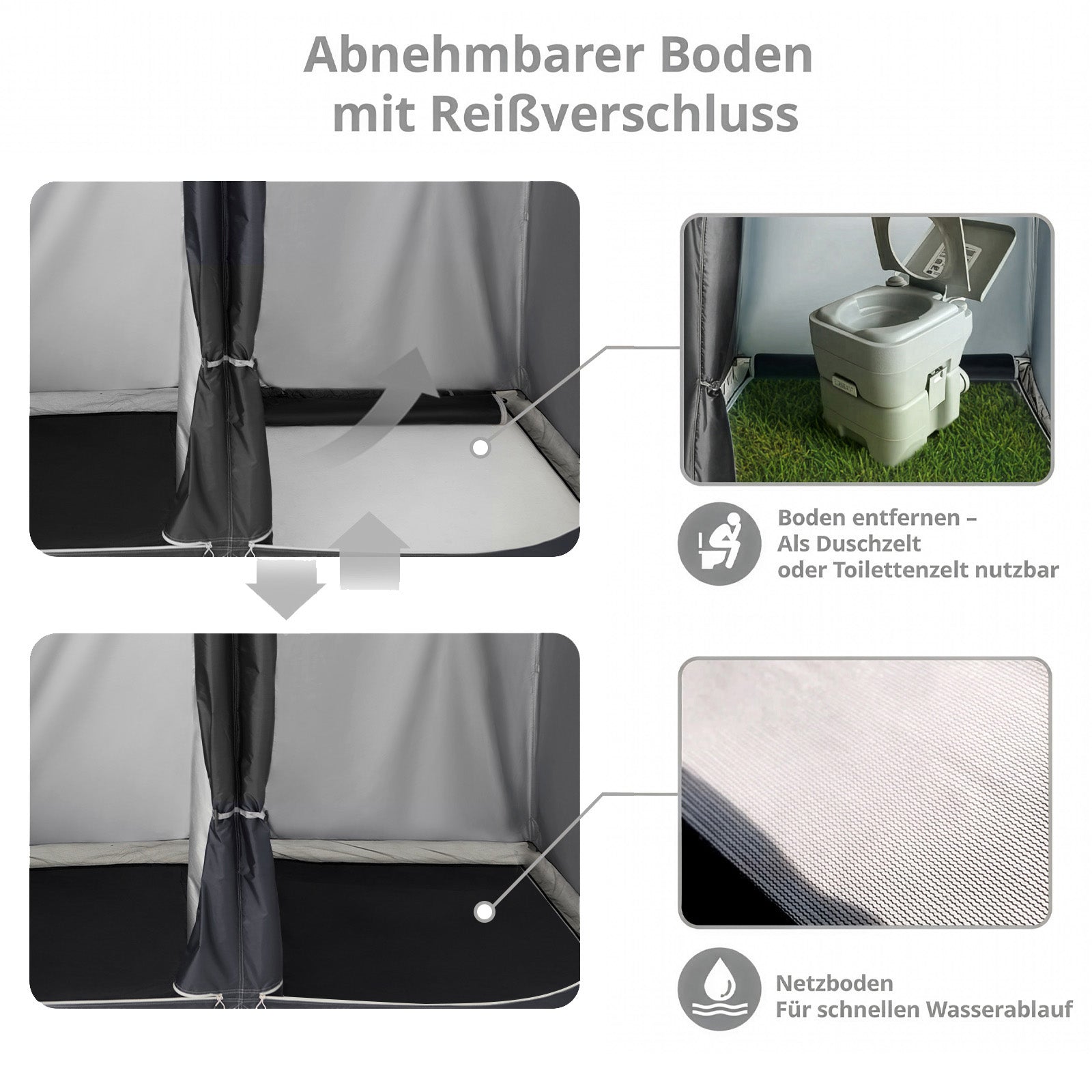 KINGCAMP Duschzelt Marasusa Q Double Camping Umkleidezelt WC Zelt 2 Personen