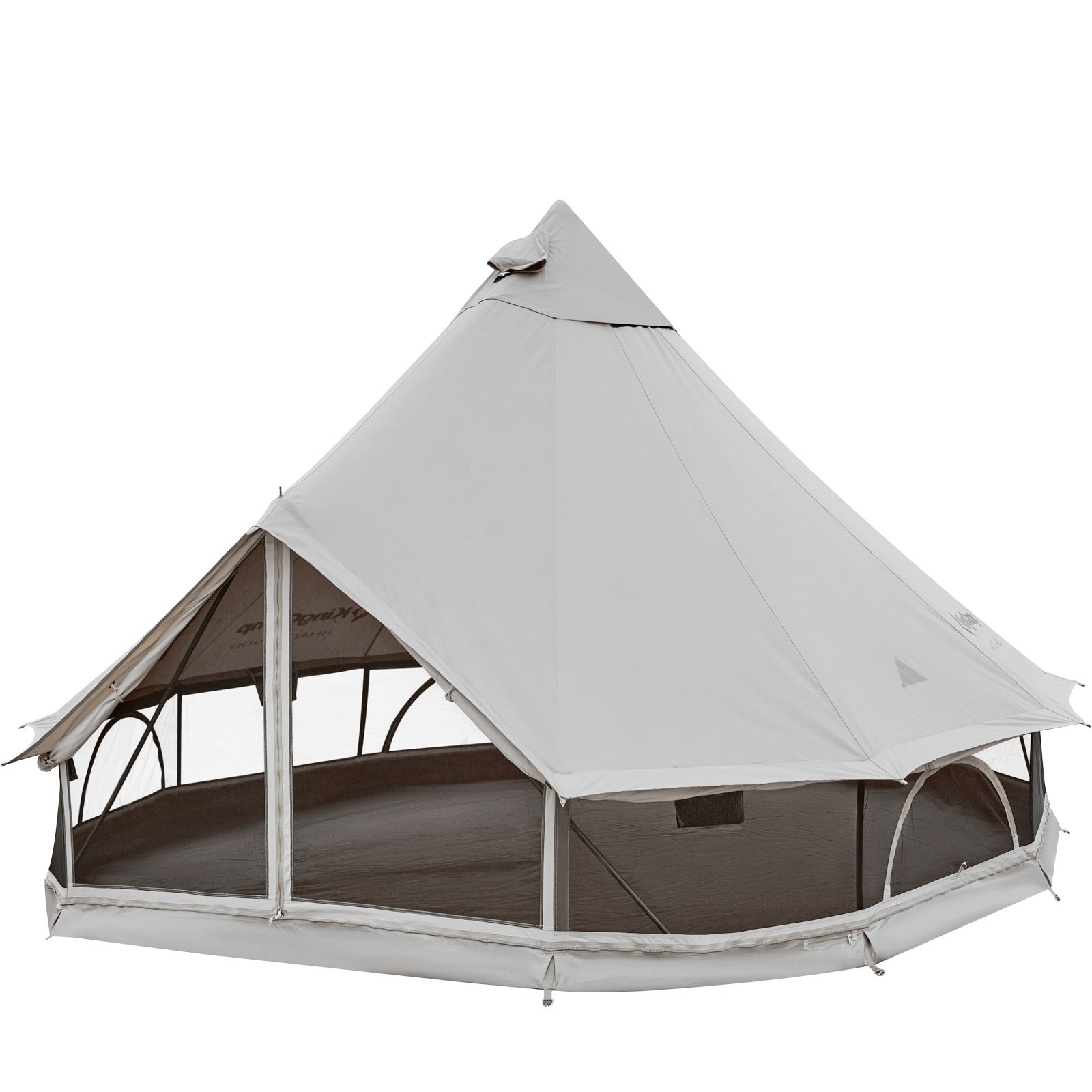 KINGCAMP Tipi Tent Khan 400C Family Camping 8 Person Tent Tepee 100% Cotton