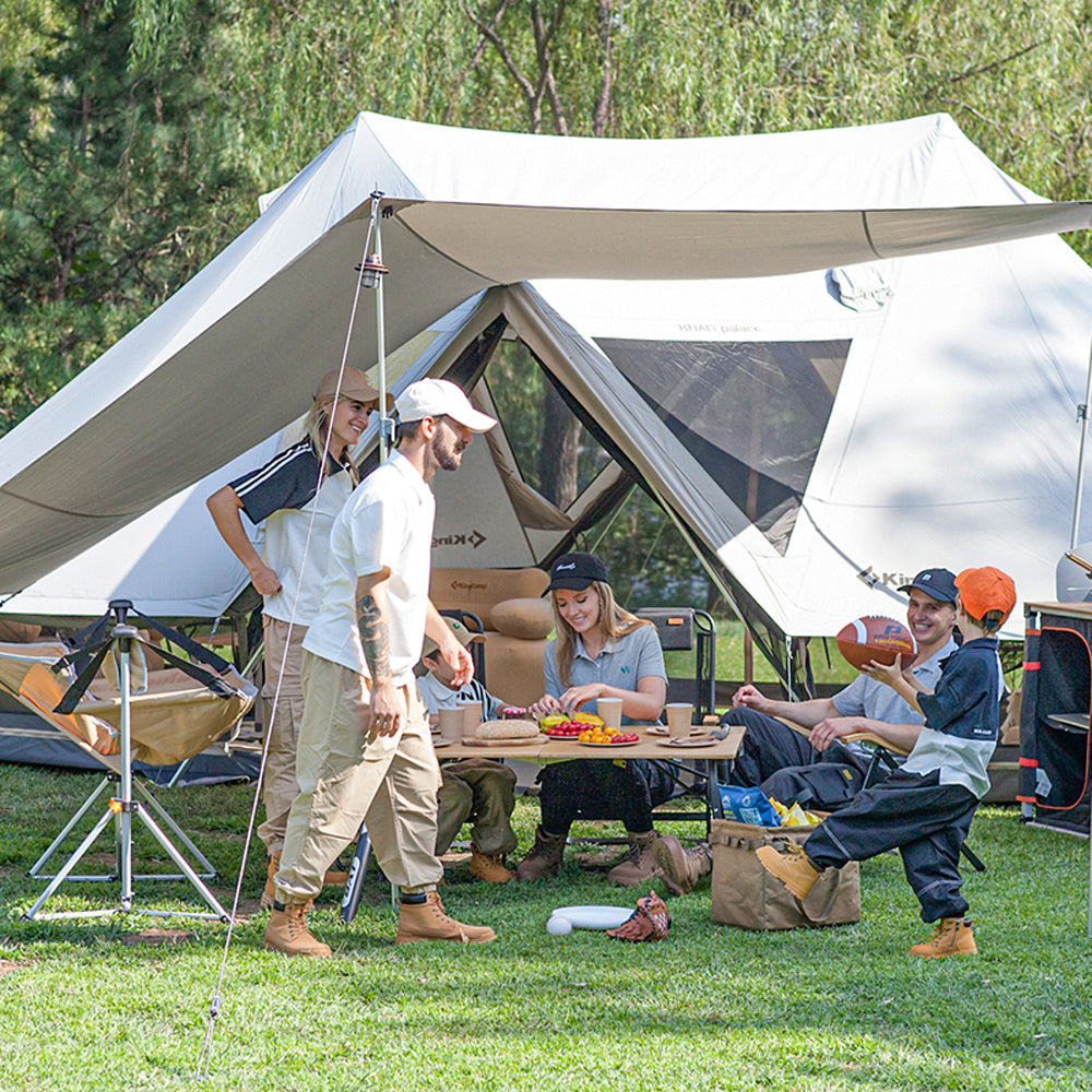 KINGCAMP Group Tent Khan Palace 8 Persons Glamping Camping Tent Cotton