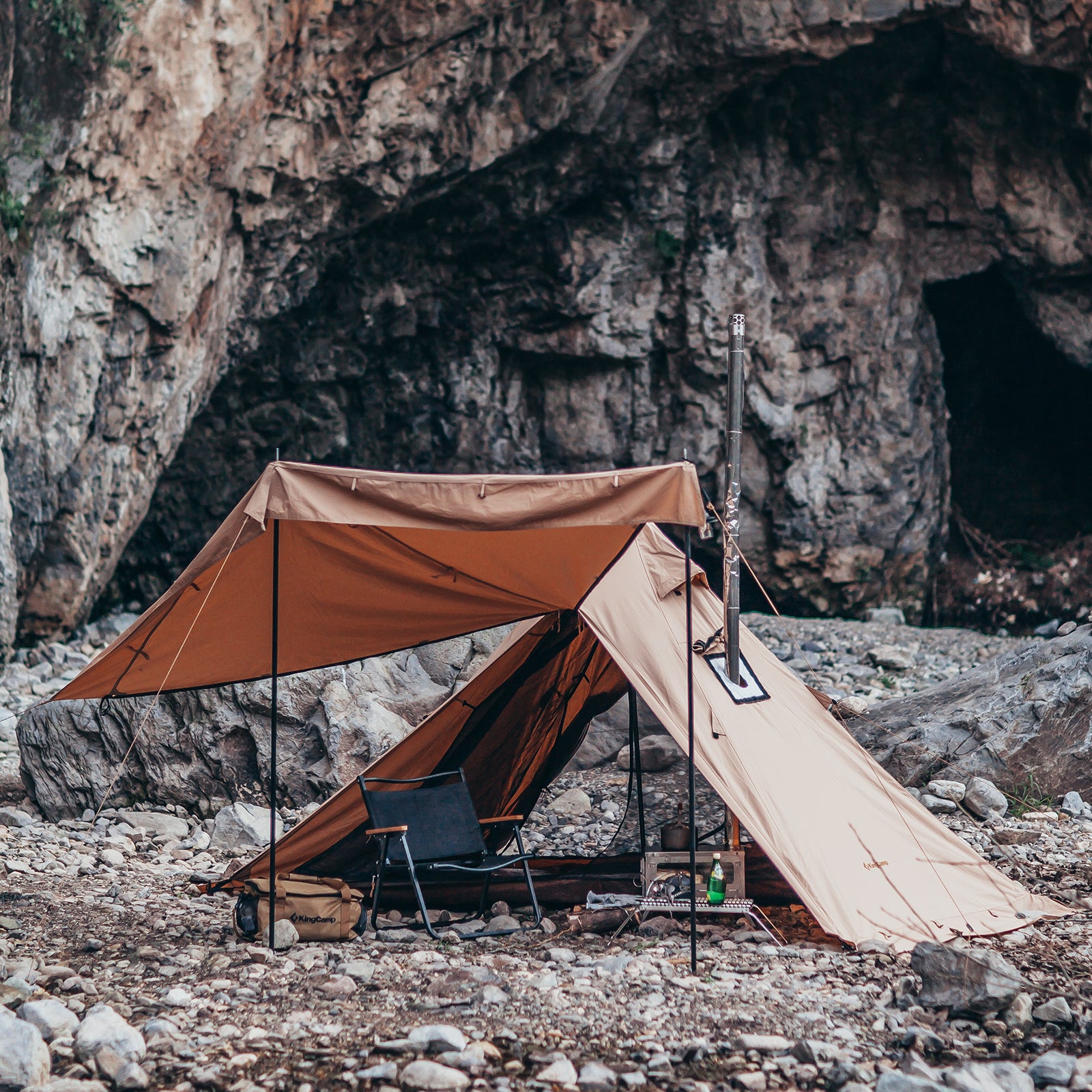 KINGCAMP Tipi Torino Tente de randonnée pour 2 personnes Tippi Camping Coton